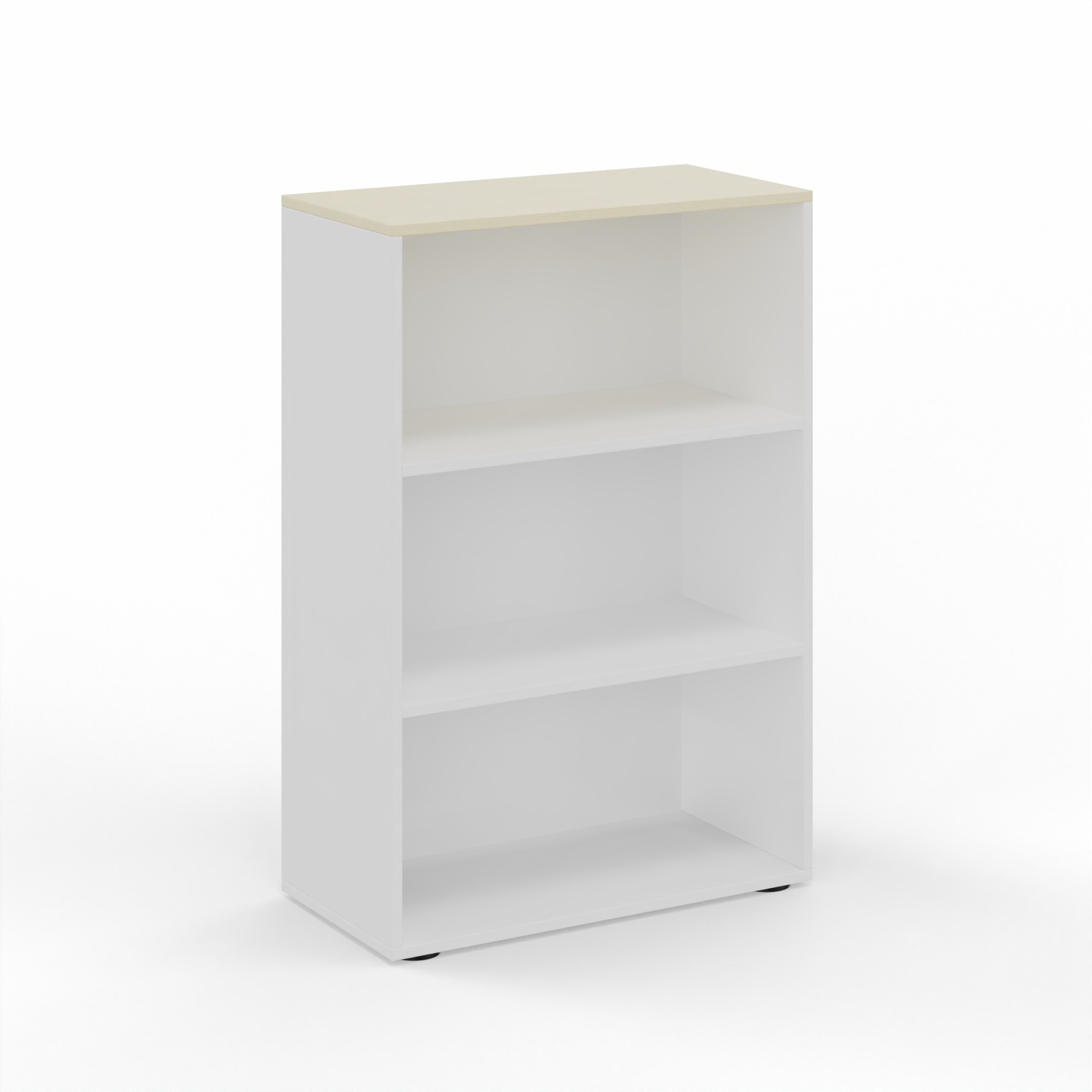 Regal Tradingzone GO Swiss 80.0 x 40.0 cm, Weiss/Ahorn, 3 Ordner hoch, Neu - Optimal für Büro und Organisation