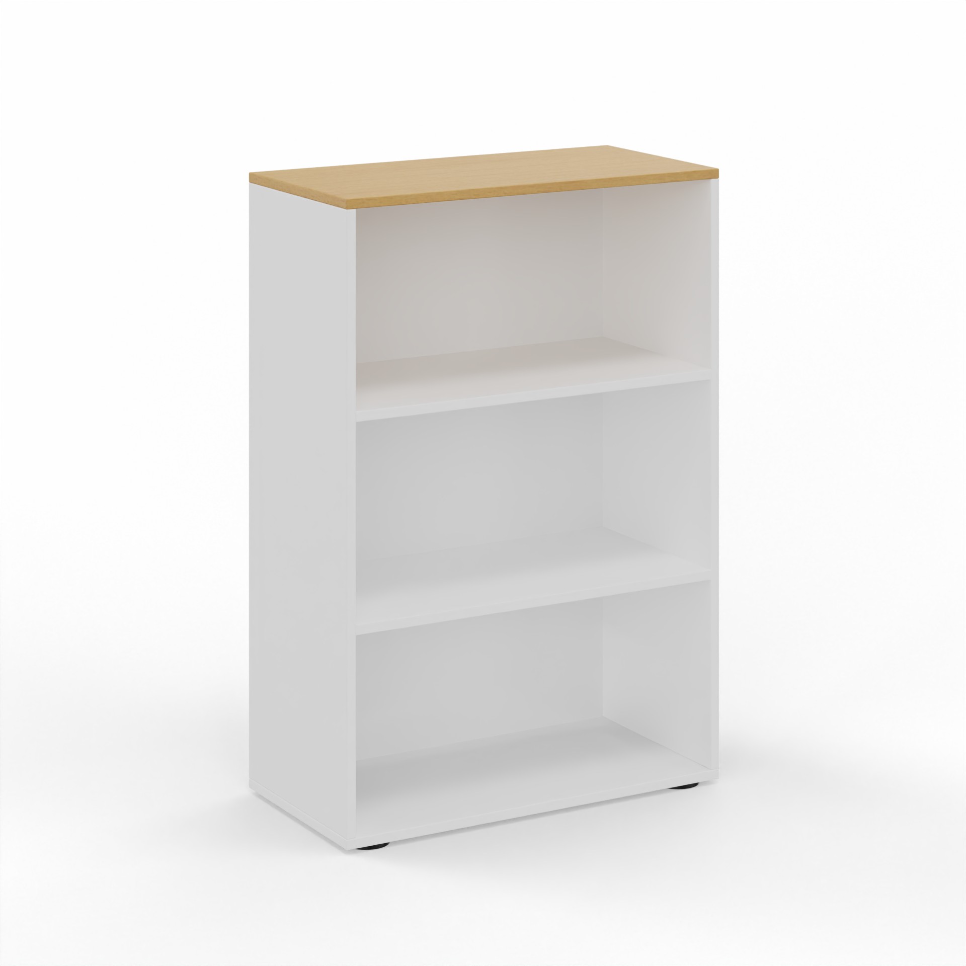 Étagère Tradingzone GO Swiss 80.0 x 40.0 cm, Blanc/Hêtre, 3 Dossier haut, Nouveau - Optimal pour le bureau et l