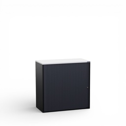 Roller shutter cabinet Tradingzone GO Swiss (White, New, with key, Black, 80, 2 file heights)