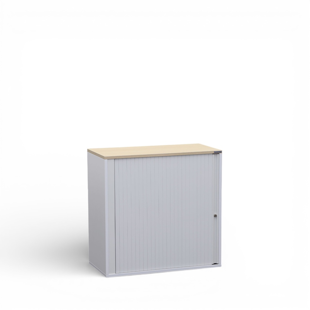 Roller shutter cabinet Tradingzone GO Swiss (Oak, New, with key, White gray, 80, 2 file heights)