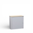 Roller shutter cabinet Tradingzone GO Swiss (Oak, New, with key, White gray, 80, 2 file heights)