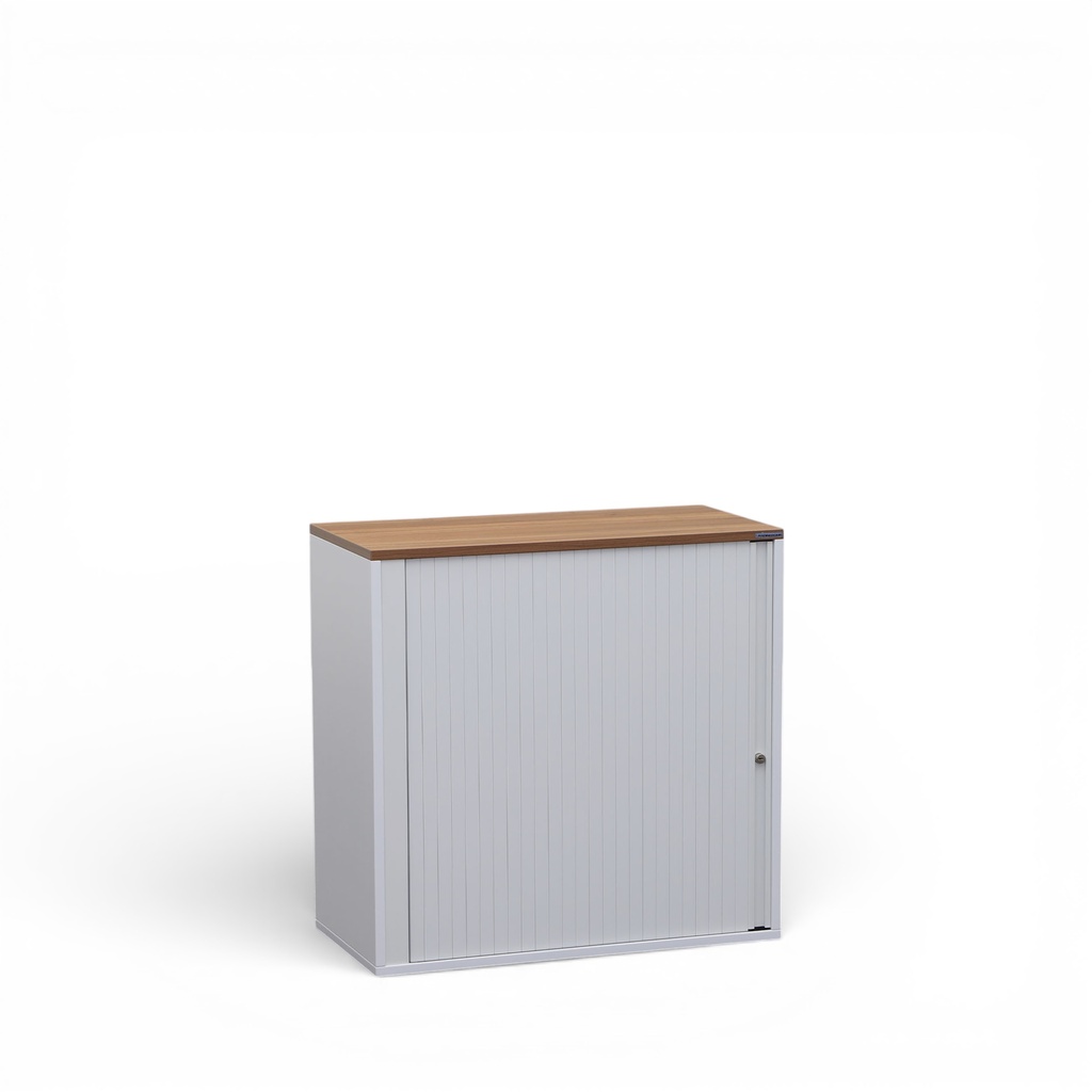 Rollladenschrank Tradingzone GO Swiss (Nussbaum, Neu, mit Schlüssel, Weissgrau, 80, 2 Ordnerhöhen)