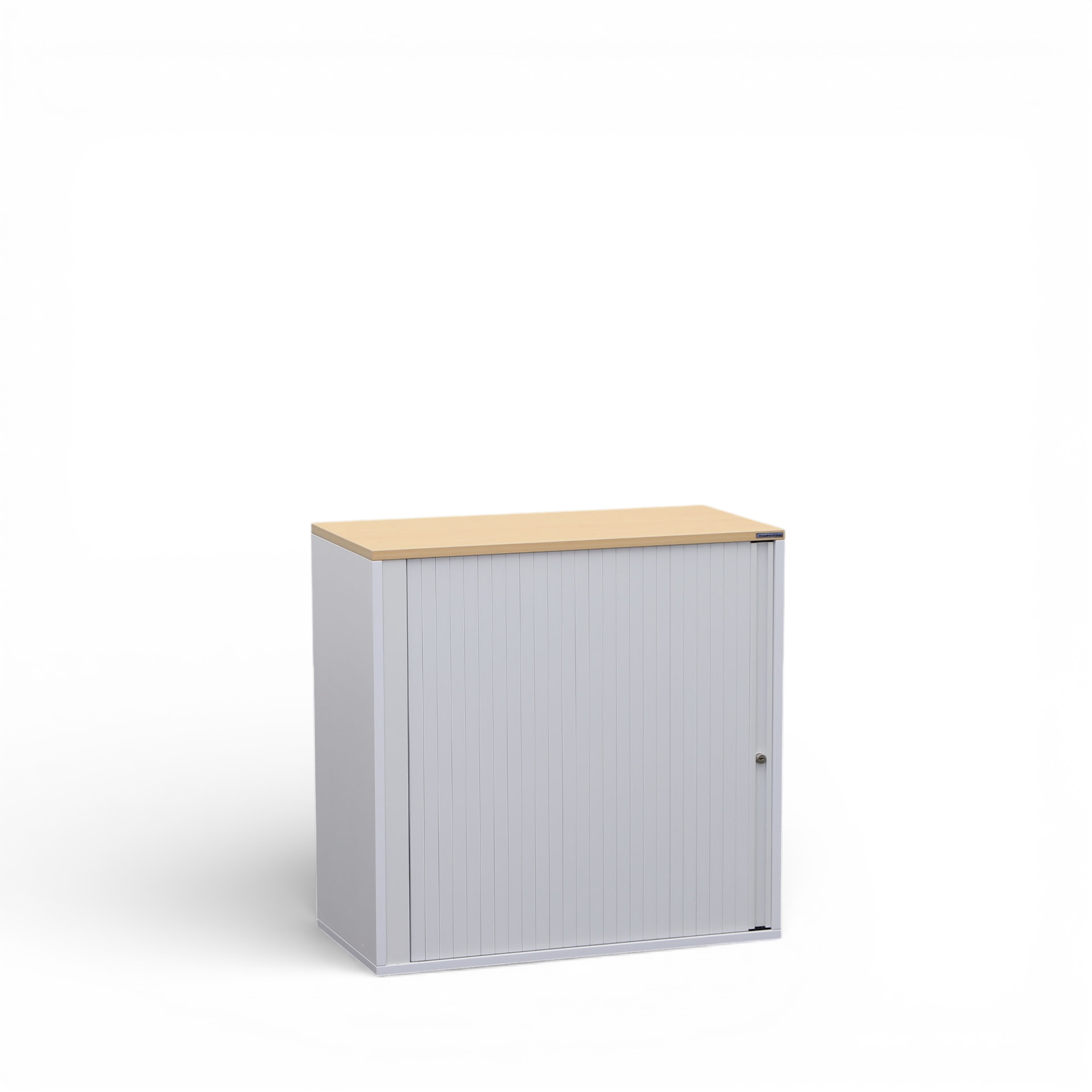 Image of Rollladenschrank Tradingzone GO Swiss 80.0 x 40.0 cm, 2 Ordner hoch, Weissgrau/Buche, Neu - Optimale Raumnutzung