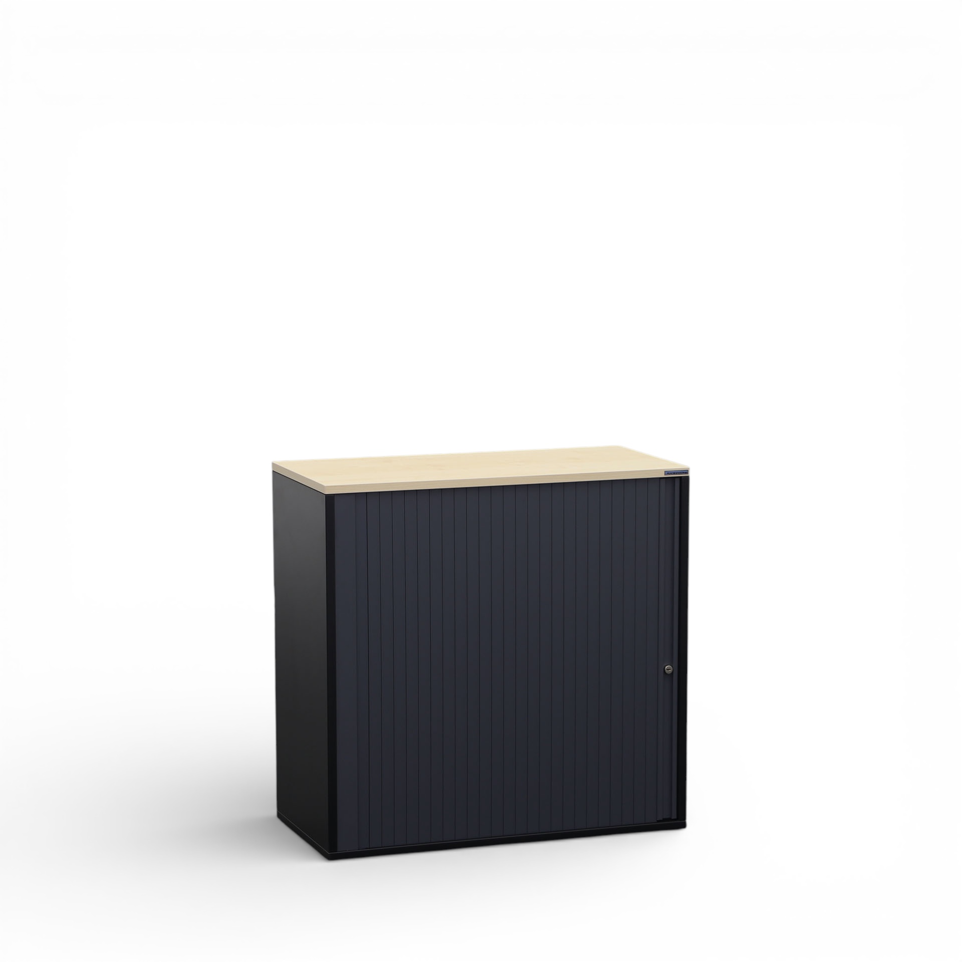 Image of Rollladenschrank Tradingzone GO Swiss 80.0 x 40.0 cm, 2 Ordner hoch, Schwarz/Ahorn, Neu - Optimale Raumnutzung
