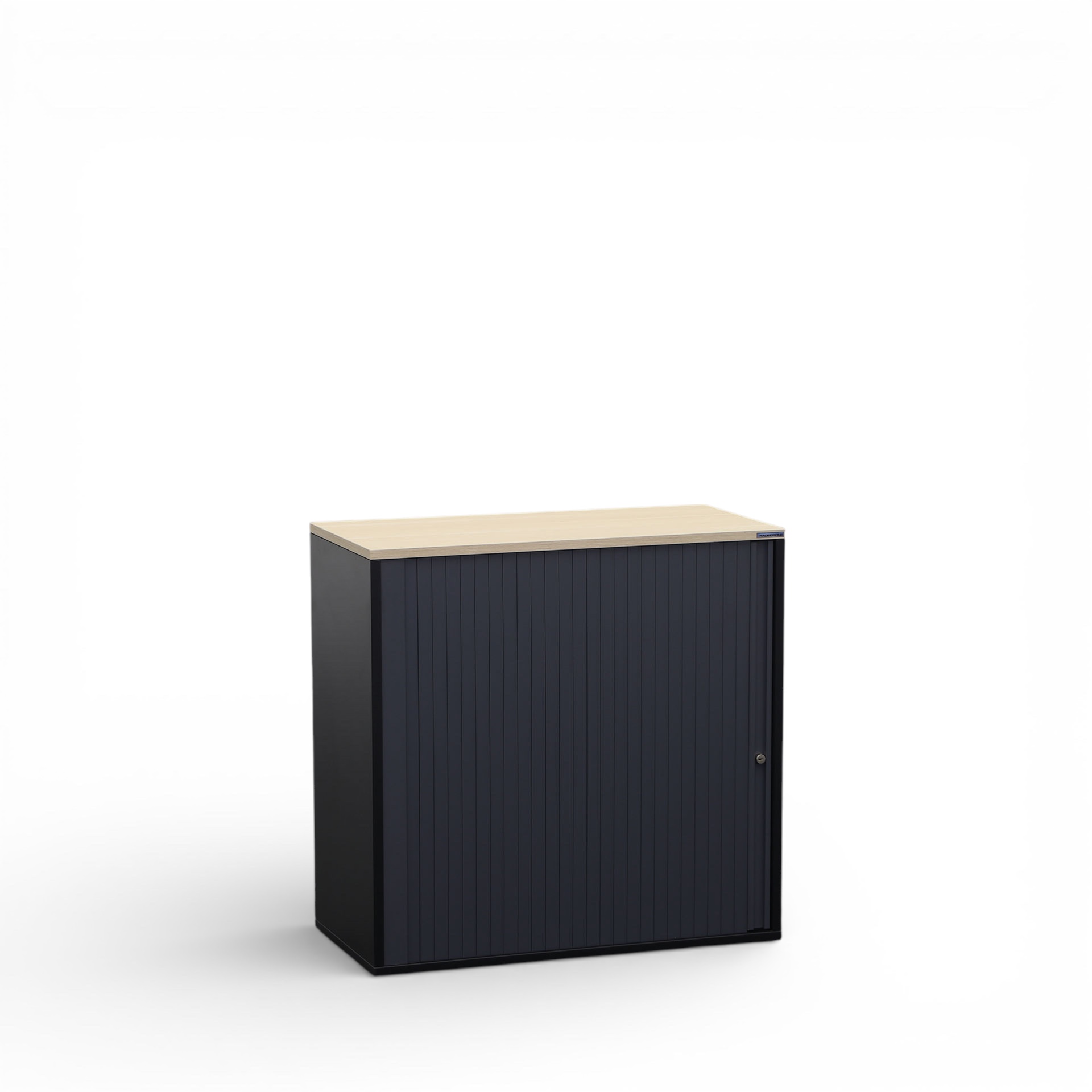 Image of Rollladenschrank Tradingzone GO Swiss 80.0 x 40.0 cm, 2 Ordner hoch, Schwarz/Eiche, Neu - Optimale Raumnutzung