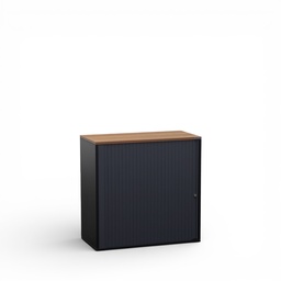 Rollladenschrank Tradingzone GO Swiss (Nussbaum, Neu, mit Schlüssel, Schwarz, 80, 2 Ordnerhöhen)