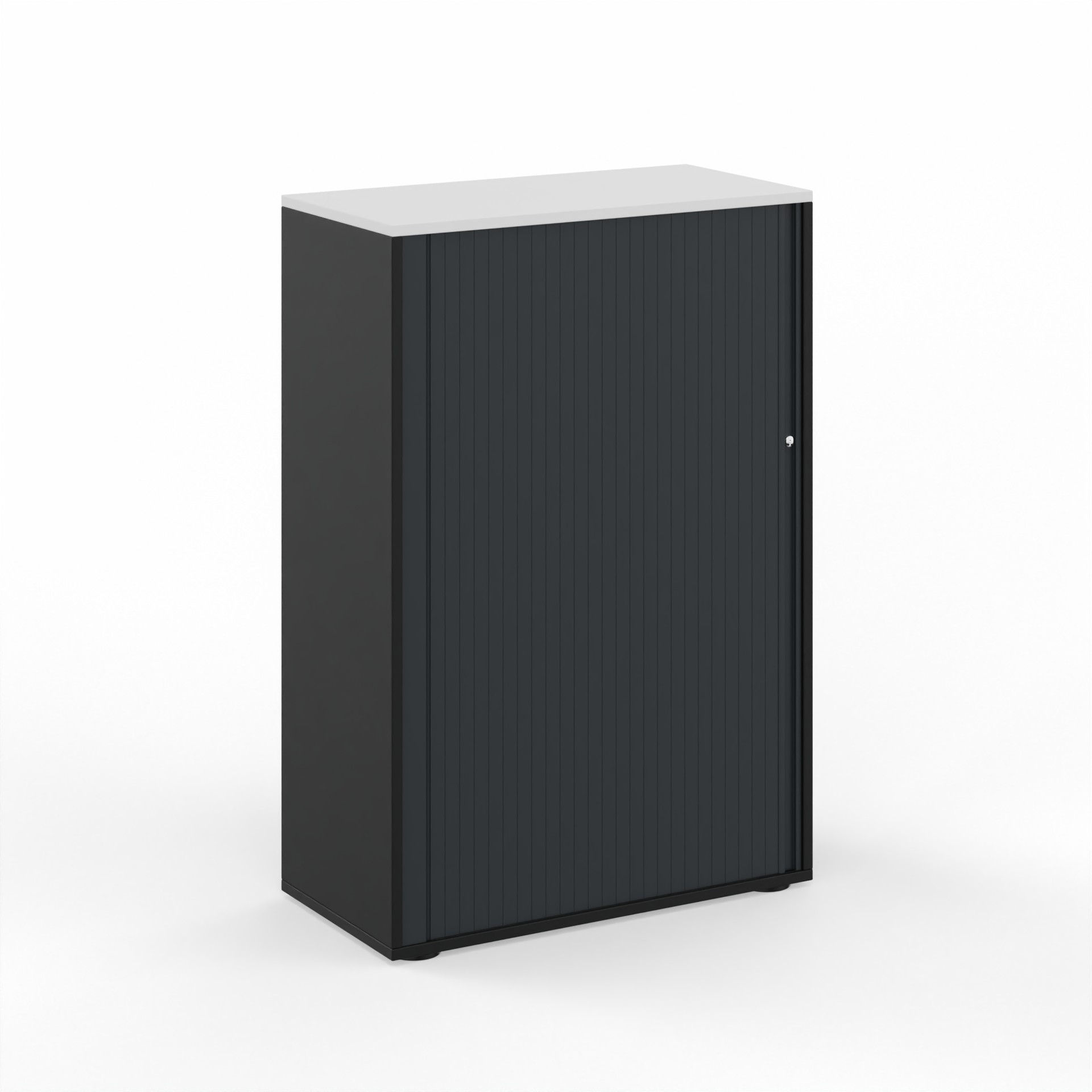 Image of Rollladenschrank Tradingzone GO Swiss 80.0 x 40.0 cm, 3 Ordner hoch, Schwarz/Weiss, Neu - Optimale Raumnutzung