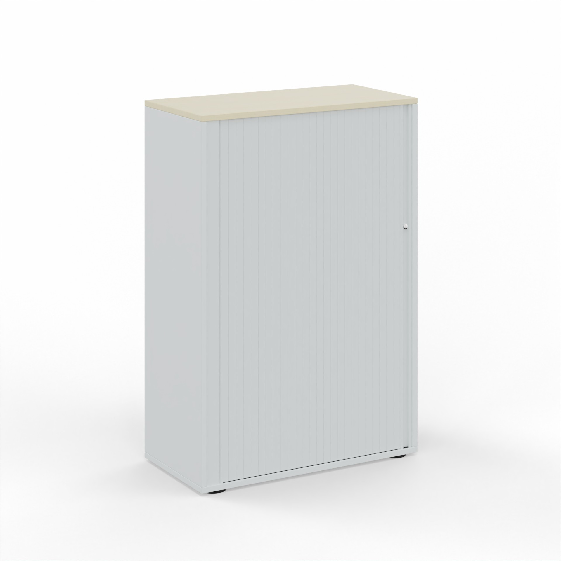 Armoire à rideaux Tradingzone GO Swiss 80.0 x 40.0 cm, 3 Dossier haut, Gris blanc/Érable, Nouveau - Utilisation optimale de l