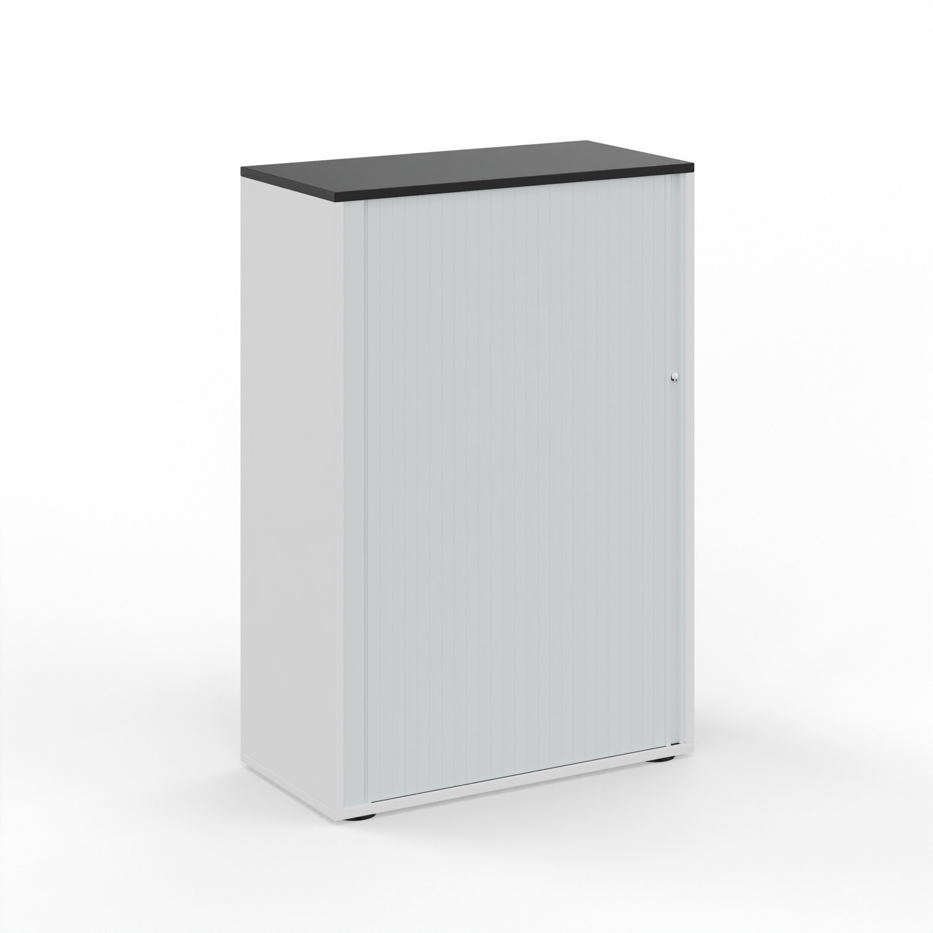 Image of Rollladenschrank Tradingzone GO Swiss 80.0 x 40.0 cm, 3 Ordner hoch, Weiss/Schwarz, Neu - Optimale Raumnutzung