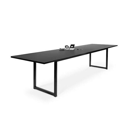 Höhenverstellbarer Konferenztisch Kim Cambio (Schwarz, Neu, 250x90, Schwarz, Schwarz)