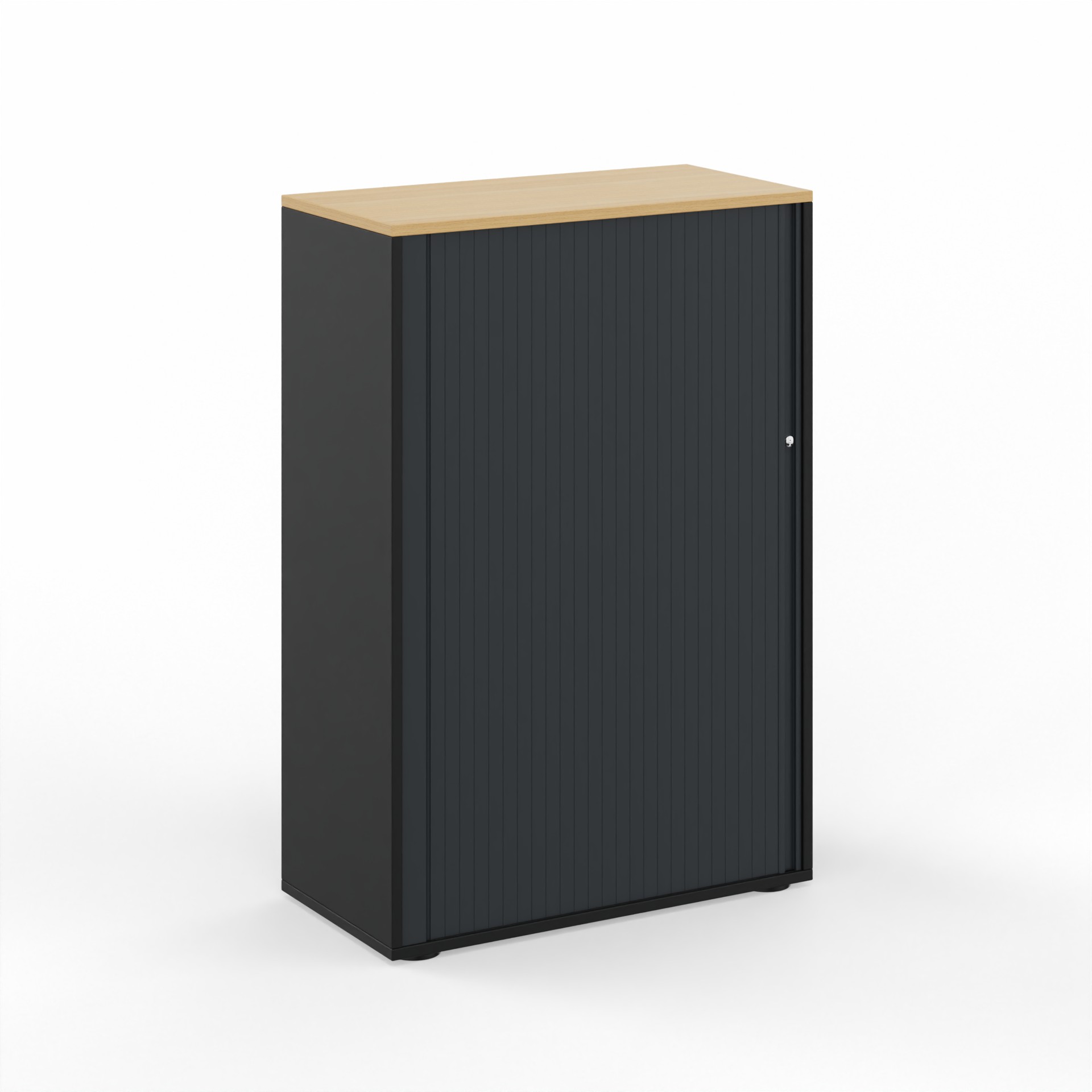 Armoire à rideaux Tradingzone GO Swiss 80.0 x 40.0 cm, 3 Dossier haut, Noir/Chêne, Nouveau - Utilisation optimale de l