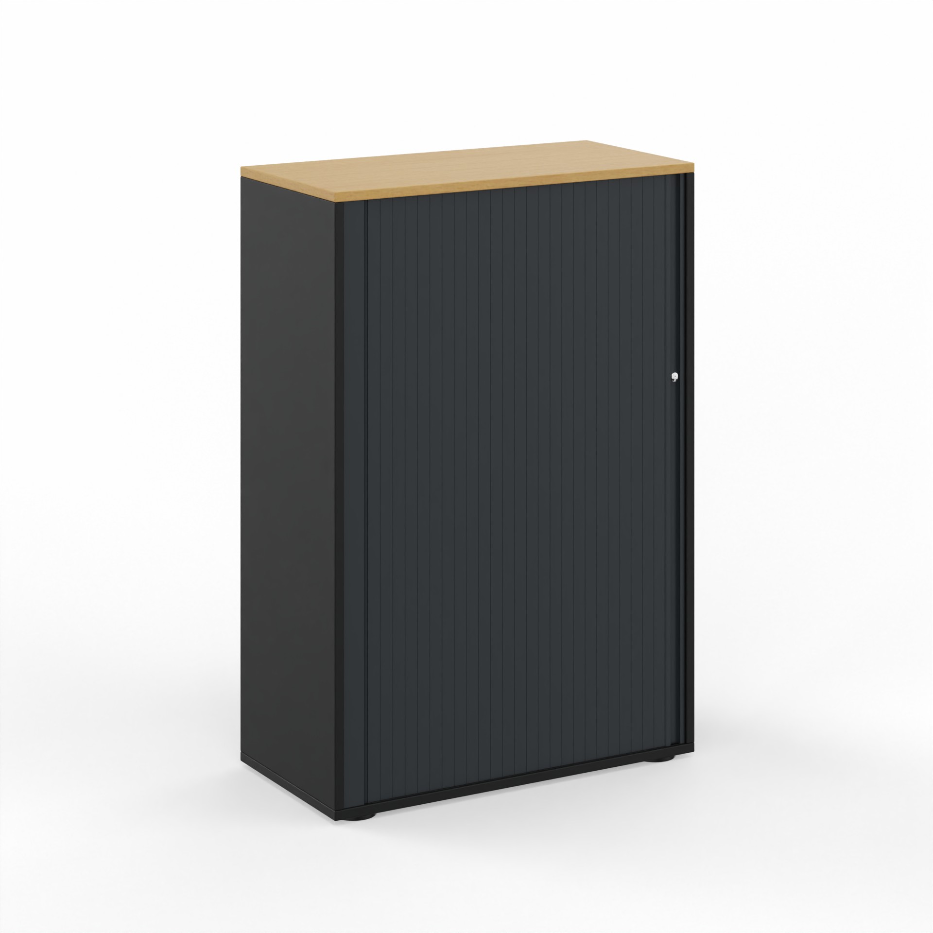 Armoire à rideaux Tradingzone GO Swiss 80.0 x 40.0 cm, 3 Dossier haut, Noir/Hêtre, Nouveau - Utilisation optimale de l