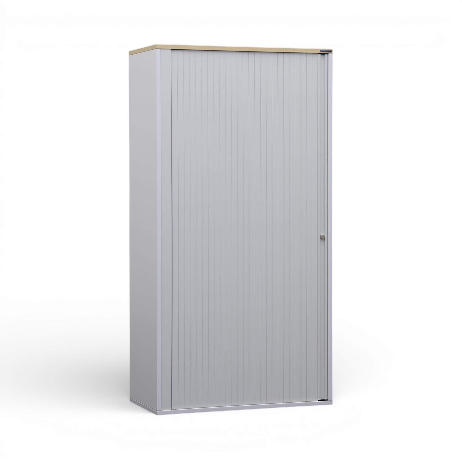 Image of Rollladenschrank Tradingzone GO Swiss 80.0 x 40.0 cm, 4 Ordner hoch, Weissgrau/Ahorn, Neu - Optimale Raumnutzung