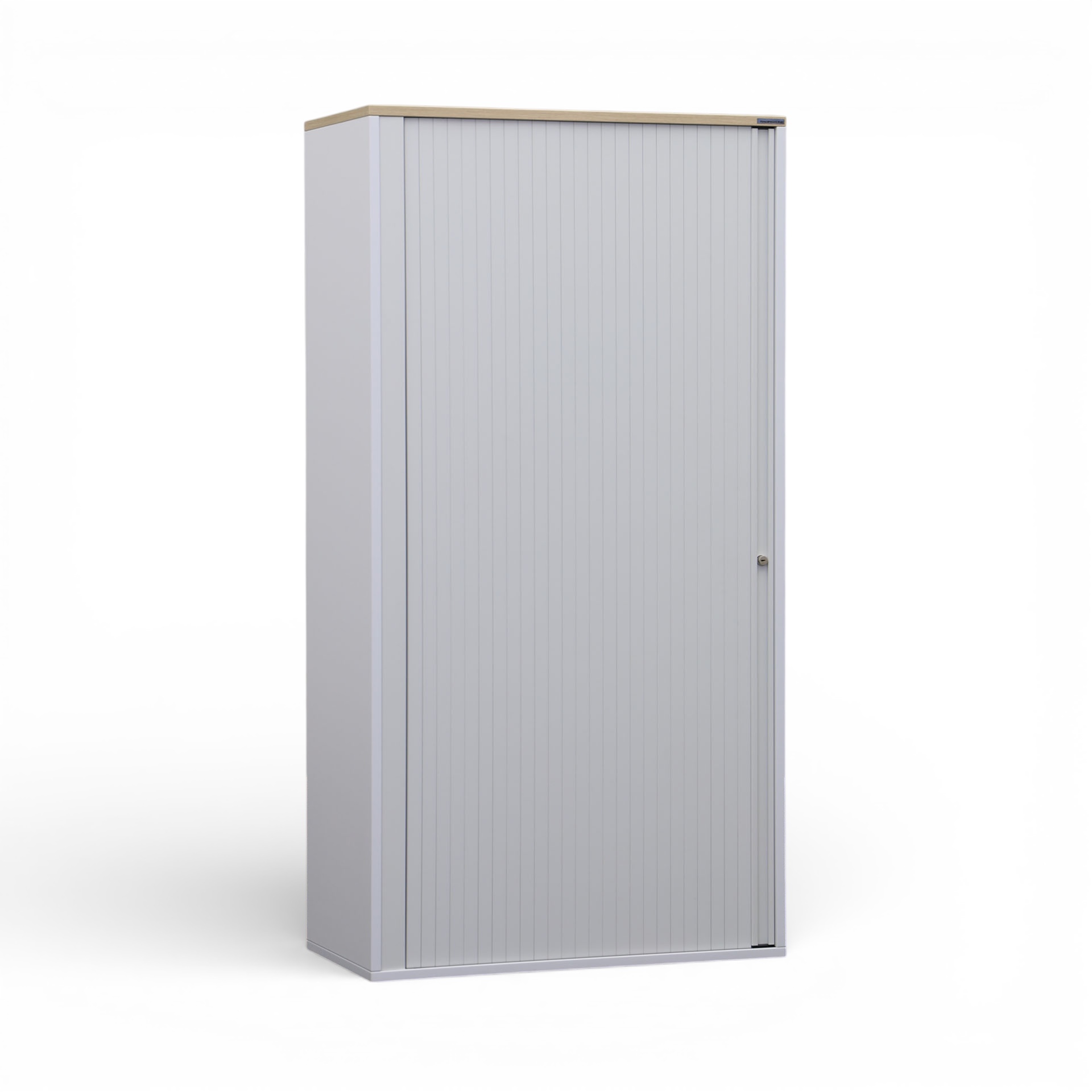 Image of Rollladenschrank Tradingzone GO Swiss 80.0 x 40.0 cm, 4 Ordner hoch, Weissgrau/Eiche, Neu - Optimale Raumnutzung