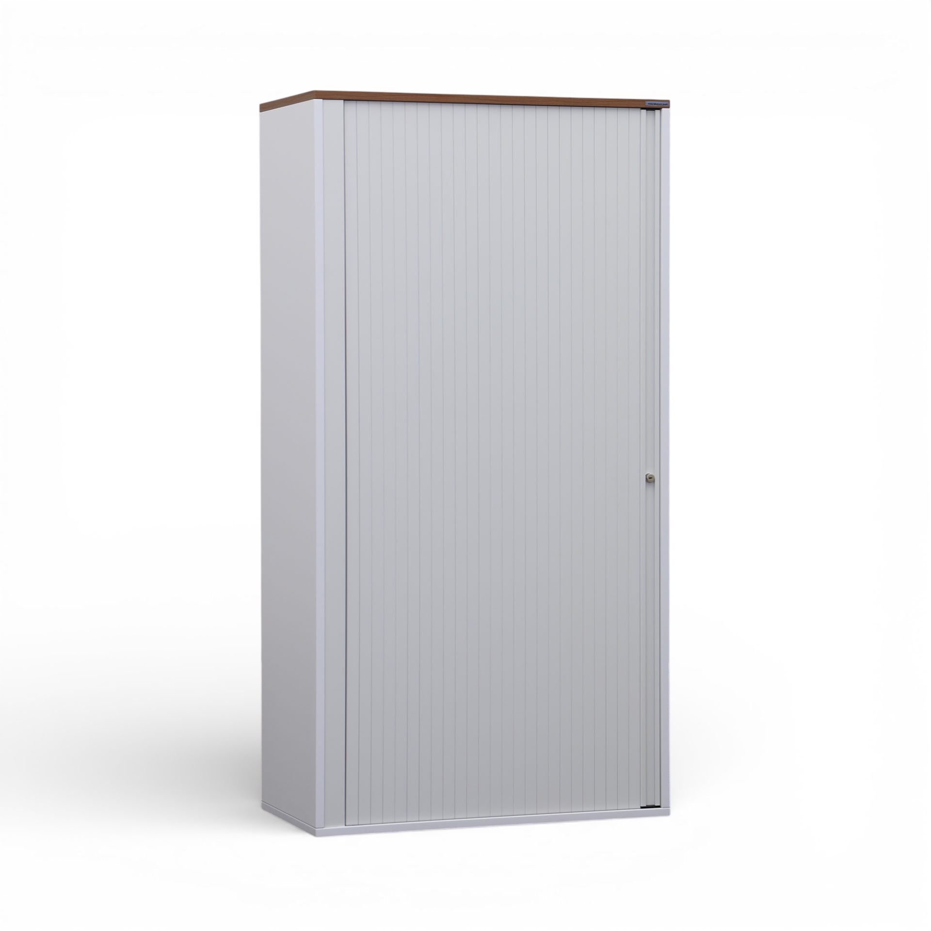 Image of Rollladenschrank Tradingzone GO Swiss 80.0 x 40.0 cm, 4 Ordner hoch, Weissgrau/Nussbaum, Neu - Optimale Raumnutzung