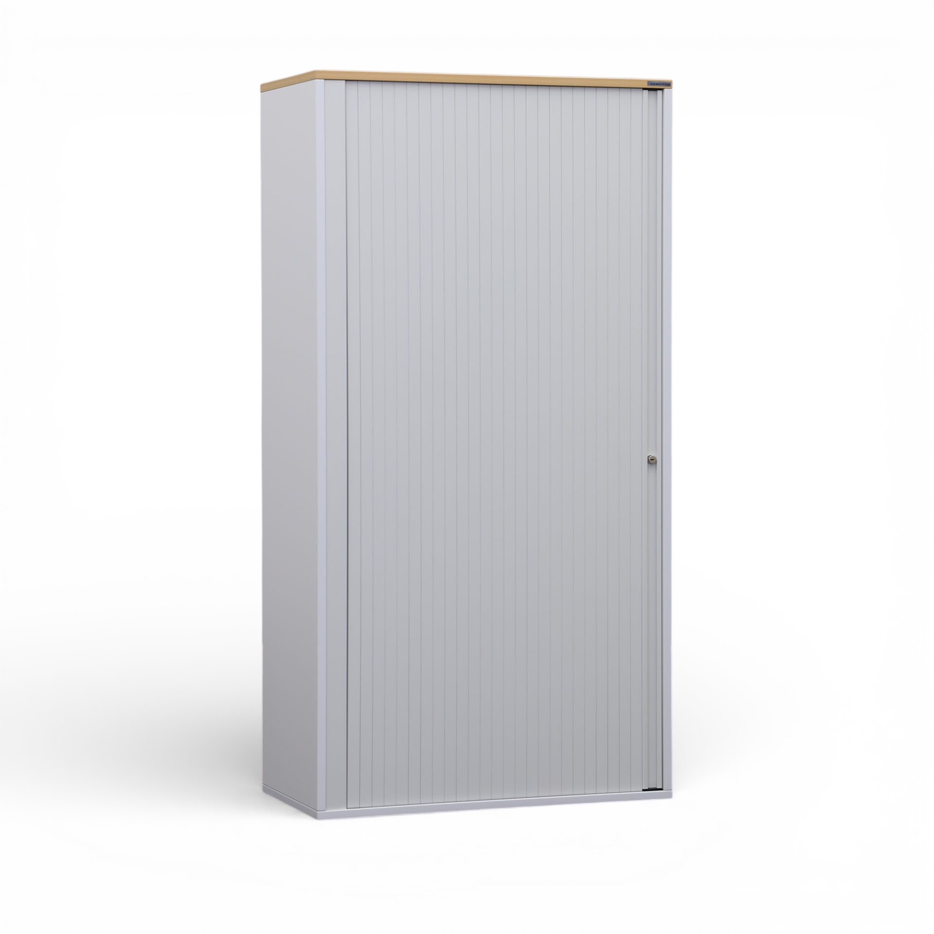 Image of Rollladenschrank Tradingzone GO Swiss 80.0 x 40.0 cm, 4 Ordner hoch, Weissgrau/Buche, Neu - Optimale Raumnutzung