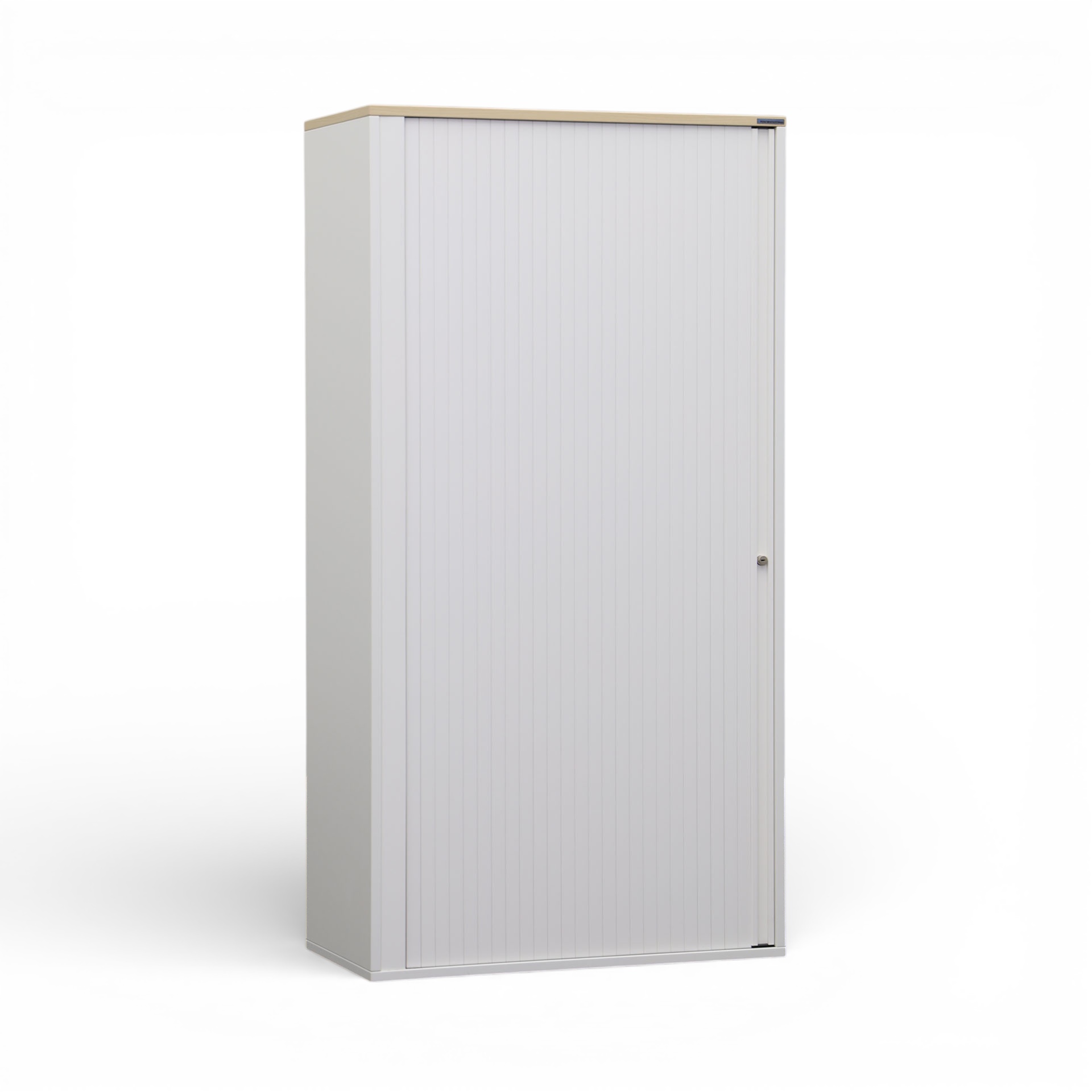 Image of Rollladenschrank Tradingzone GO Swiss 80.0 x 40.0 cm, 4 Ordner hoch, Weiss/Ahorn, Neu - Optimale Raumnutzung