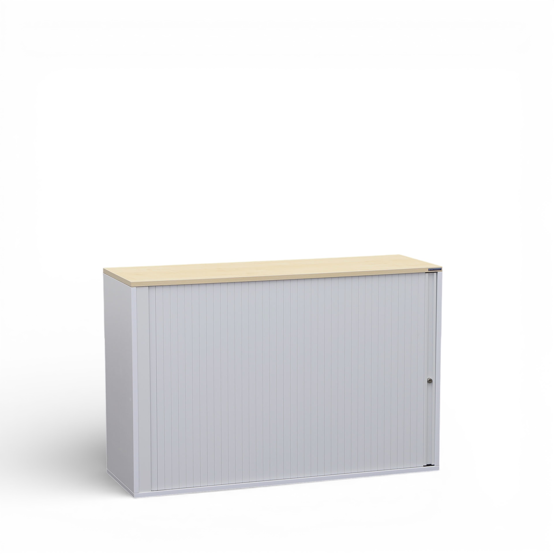 Image of Rollladenschrank Tradingzone GO Swiss 120.0 x 40.0 cm, 2 Ordner hoch, Weissgrau/Ahorn, Neu - Optimale Raumnutzung