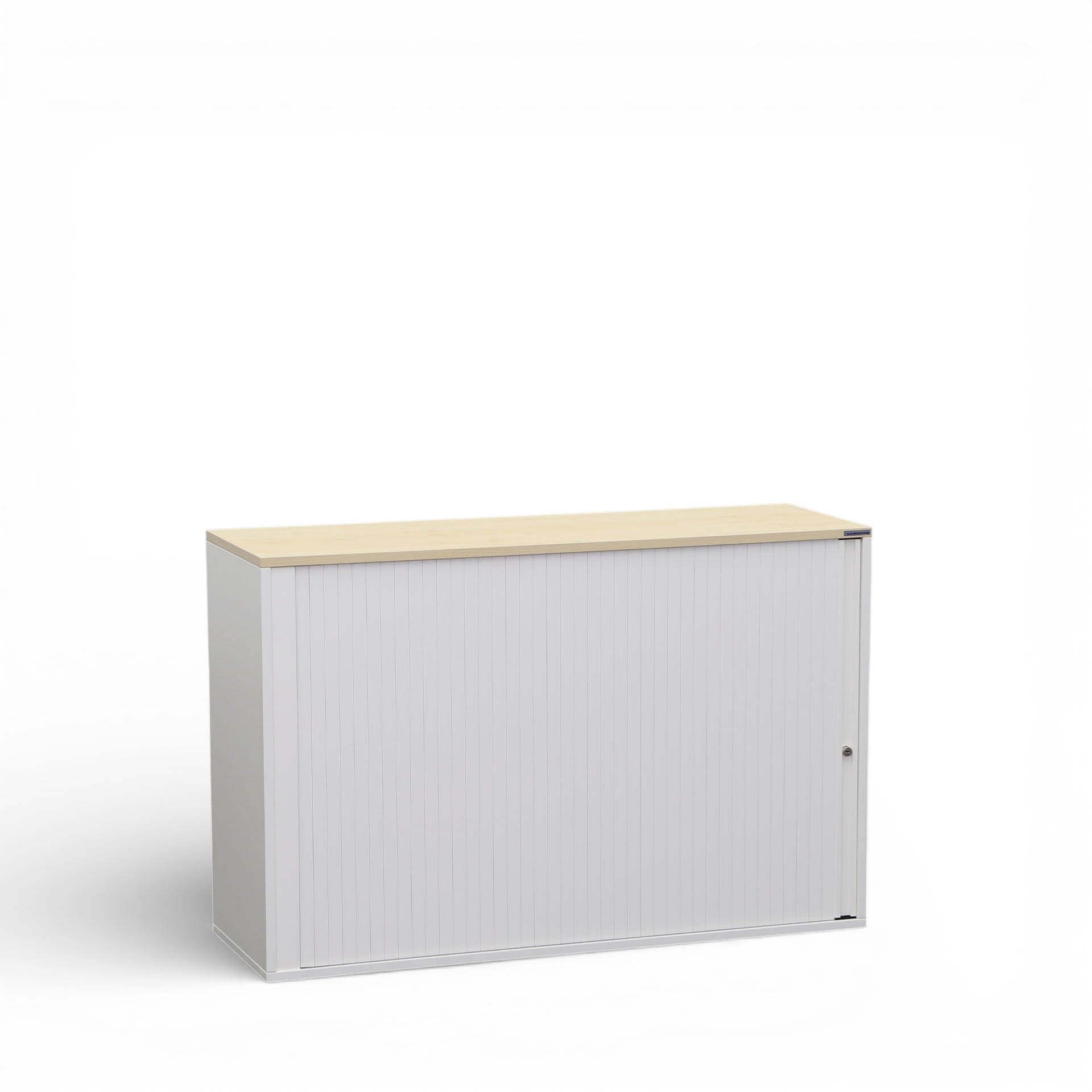 Image of Rollladenschrank Tradingzone GO Swiss 120.0 x 40.0 cm, 2 Ordner hoch, Weiss/Ahorn, Neu - Optimale Raumnutzung