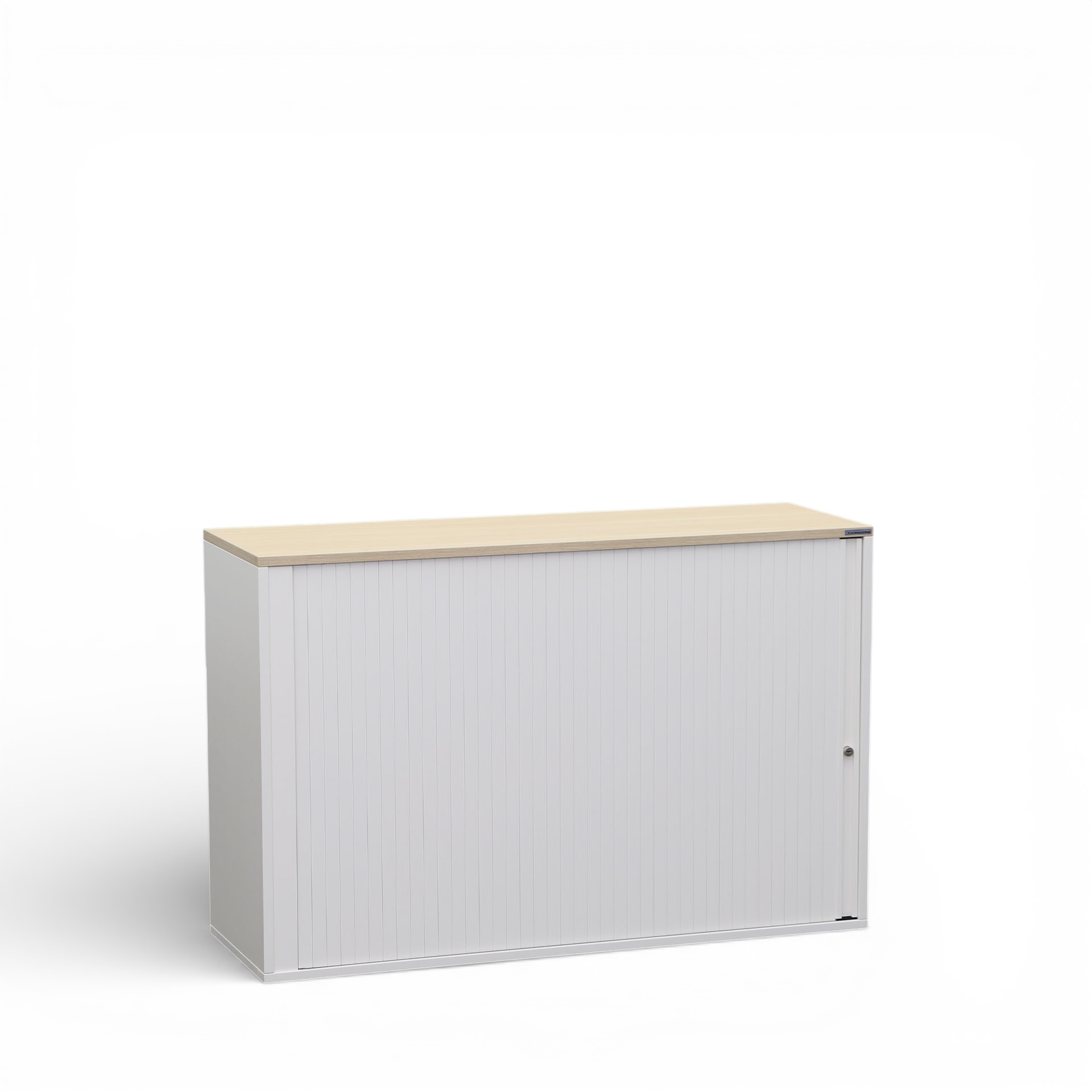 Armoire à rideaux Tradingzone GO Swiss 120.0 x 40.0 cm, 2 Dossier haut, Blanc/Chêne, Nouveau - Utilisation optimale de l