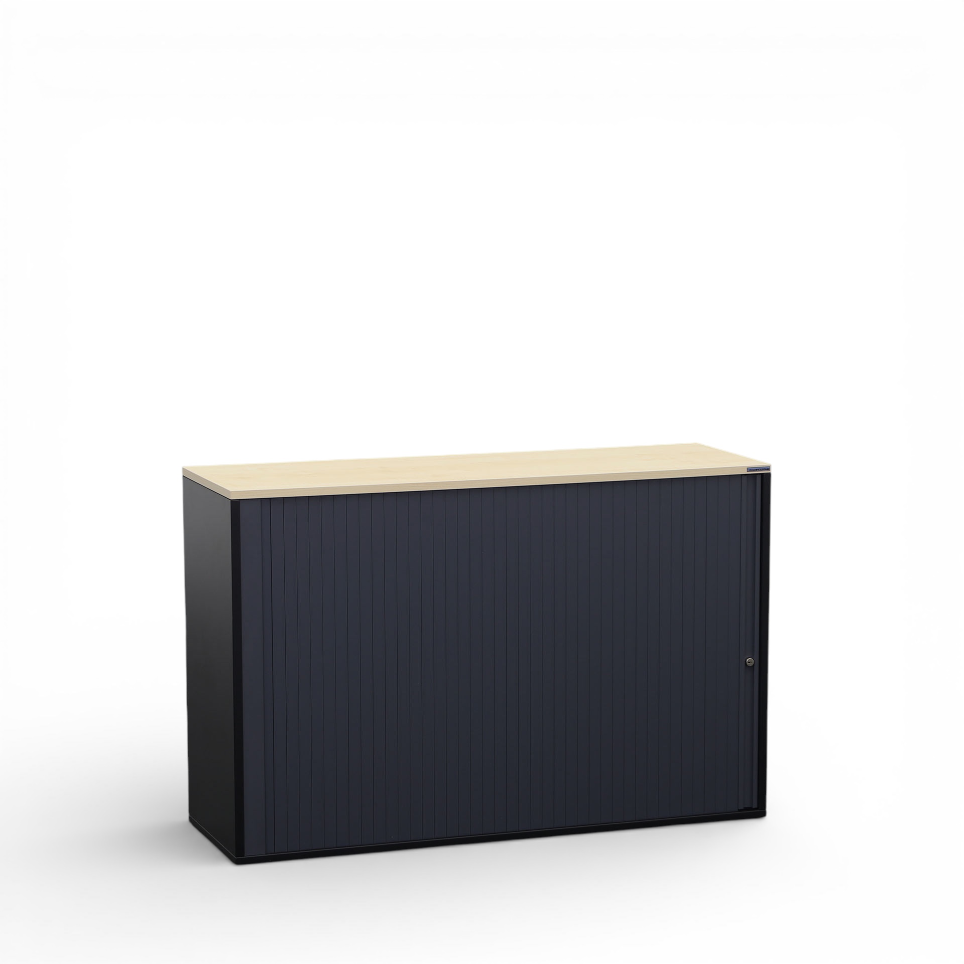 Image of Rollladenschrank Tradingzone GO Swiss 120.0 x 40.0 cm, 2 Ordner hoch, Schwarz/Ahorn, Neu - Optimale Raumnutzung