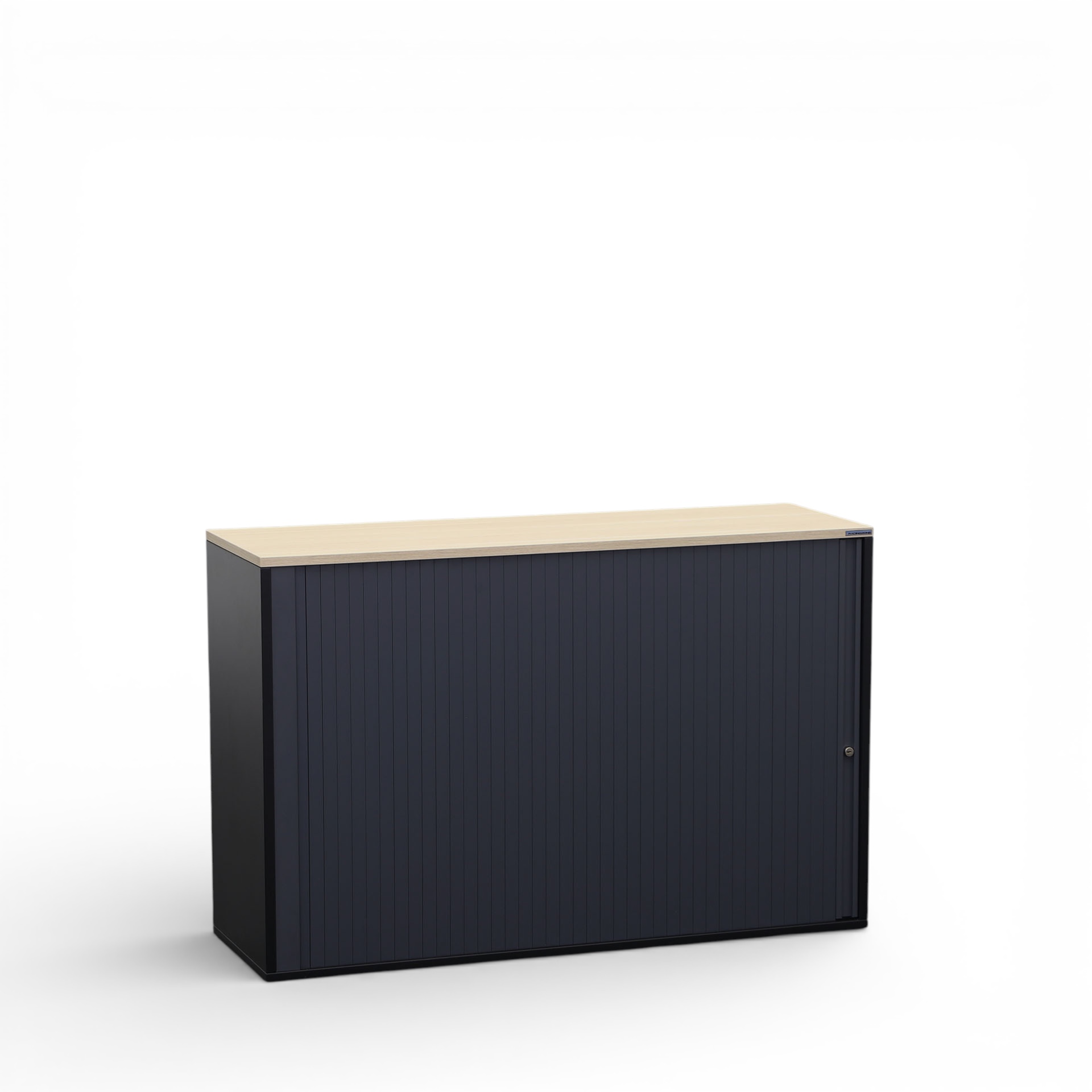 Image of Rollladenschrank Tradingzone GO Swiss 120.0 x 40.0 cm, 2 Ordner hoch, Schwarz/Eiche, Neu - Optimale Raumnutzung