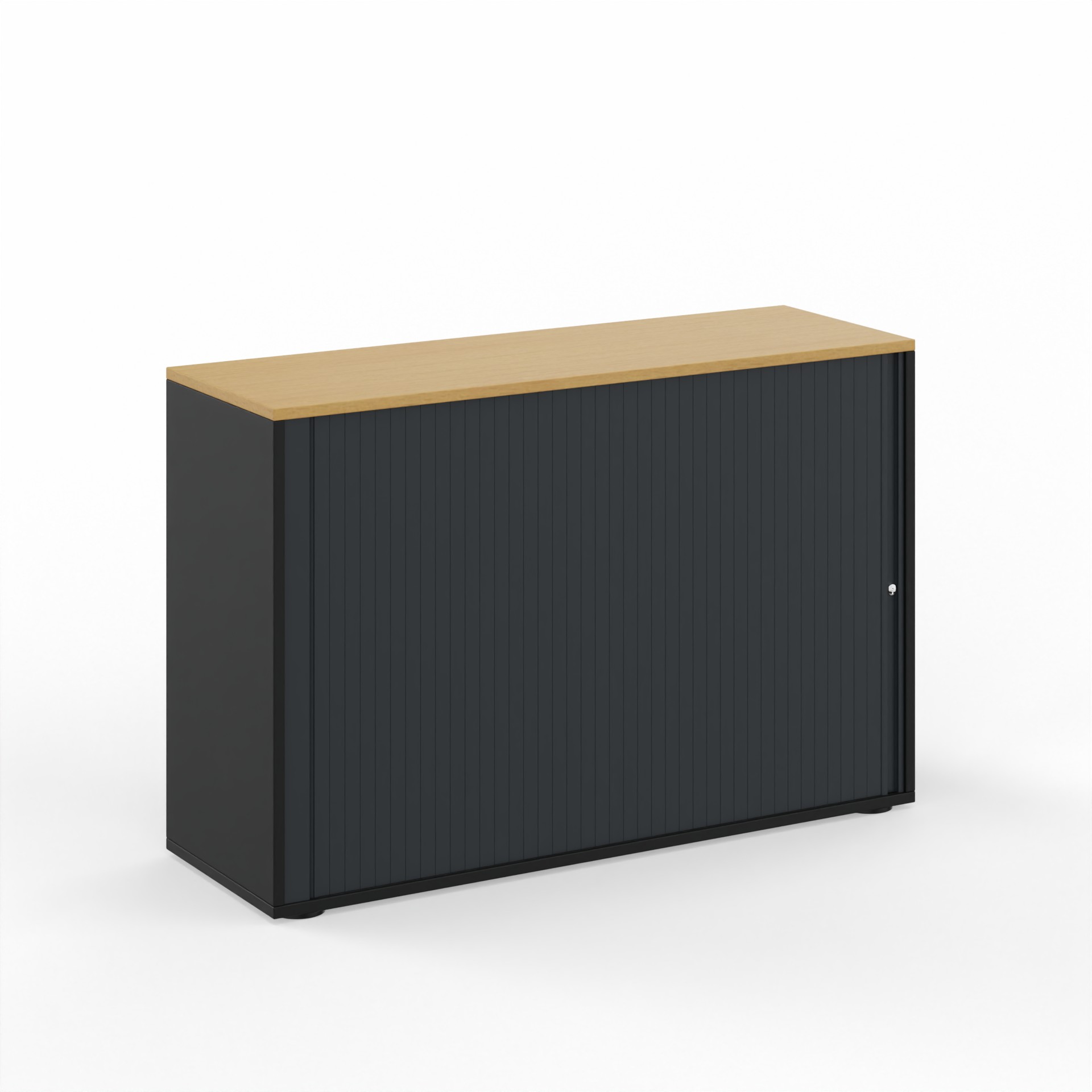 Armoire à rideaux Tradingzone GO Swiss (Hêtre, Nouveau, avec clé, Noir)
