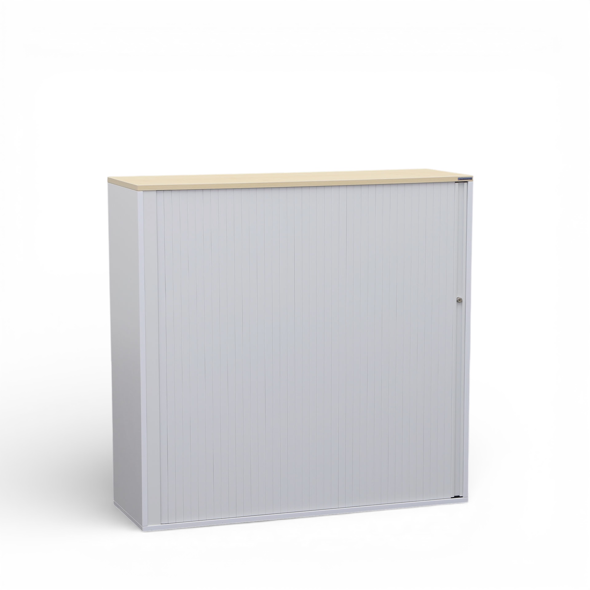 Rollladenschrank Tradingzone GO Swiss 120.0 x 40.0 cm, 3 Ordner hoch, Weissgrau/Ahorn, Neu - Optimale Raumnutzung