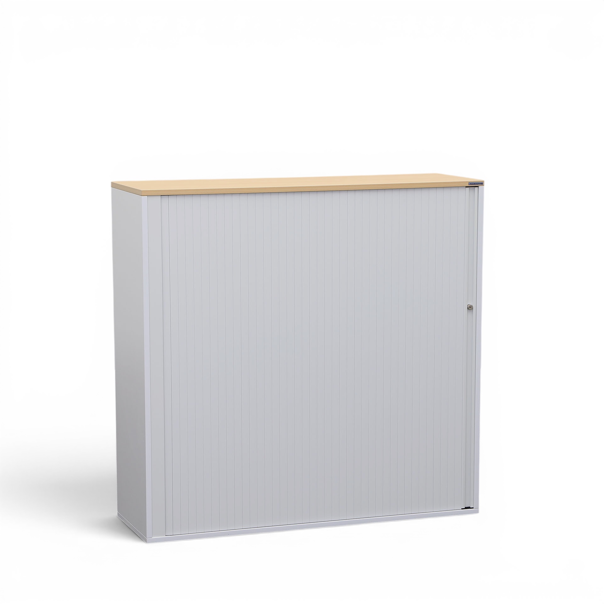 Image of Rollladenschrank Tradingzone GO Swiss 120.0 x 40.0 cm, 3 Ordner hoch, Weissgrau/Buche, Neu - Optimale Raumnutzung