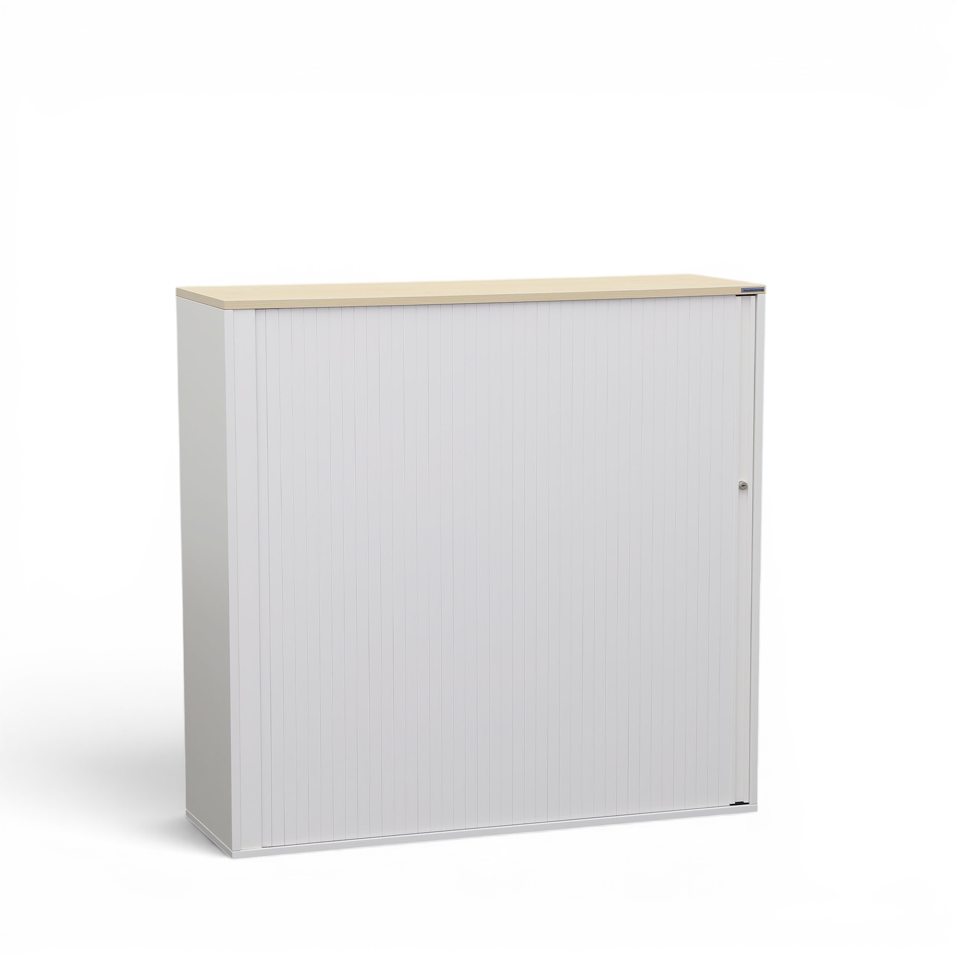 Image of Rollladenschrank Tradingzone GO Swiss 120.0 x 40.0 cm, 3 Ordner hoch, Weiss/Ahorn, Neu - Optimale Raumnutzung