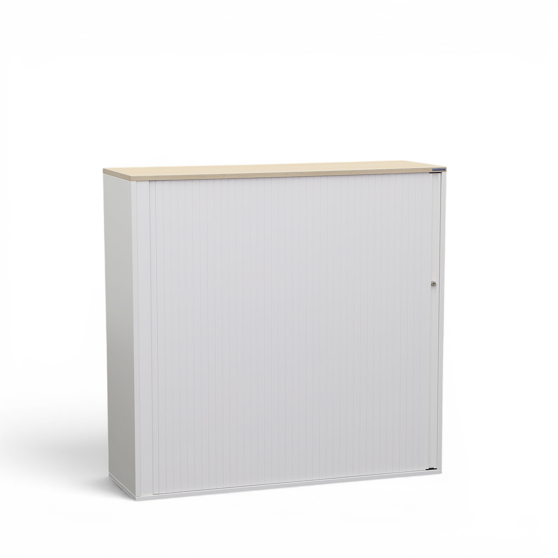 Image of Rollladenschrank Tradingzone GO Swiss 120.0 x 40.0 cm, 3 Ordner hoch, Weiss/Eiche, Neu - Optimale Raumnutzung