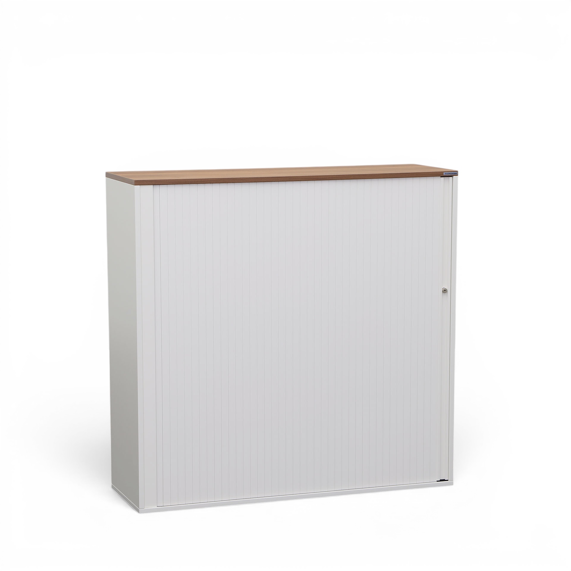 Image of Rollladenschrank Tradingzone GO Swiss 120.0 x 40.0 cm, 3 Ordner hoch, Weiss/Nussbaum, Neu - Optimale Raumnutzung