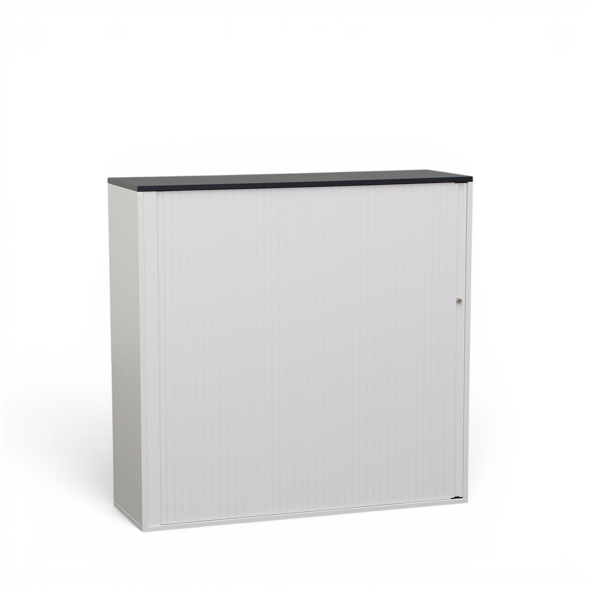 Image of Rollladenschrank Tradingzone GO Swiss 120.0 x 40.0 cm, 3 Ordner hoch, Weiss/Schwarz, Neu - Optimale Raumnutzung