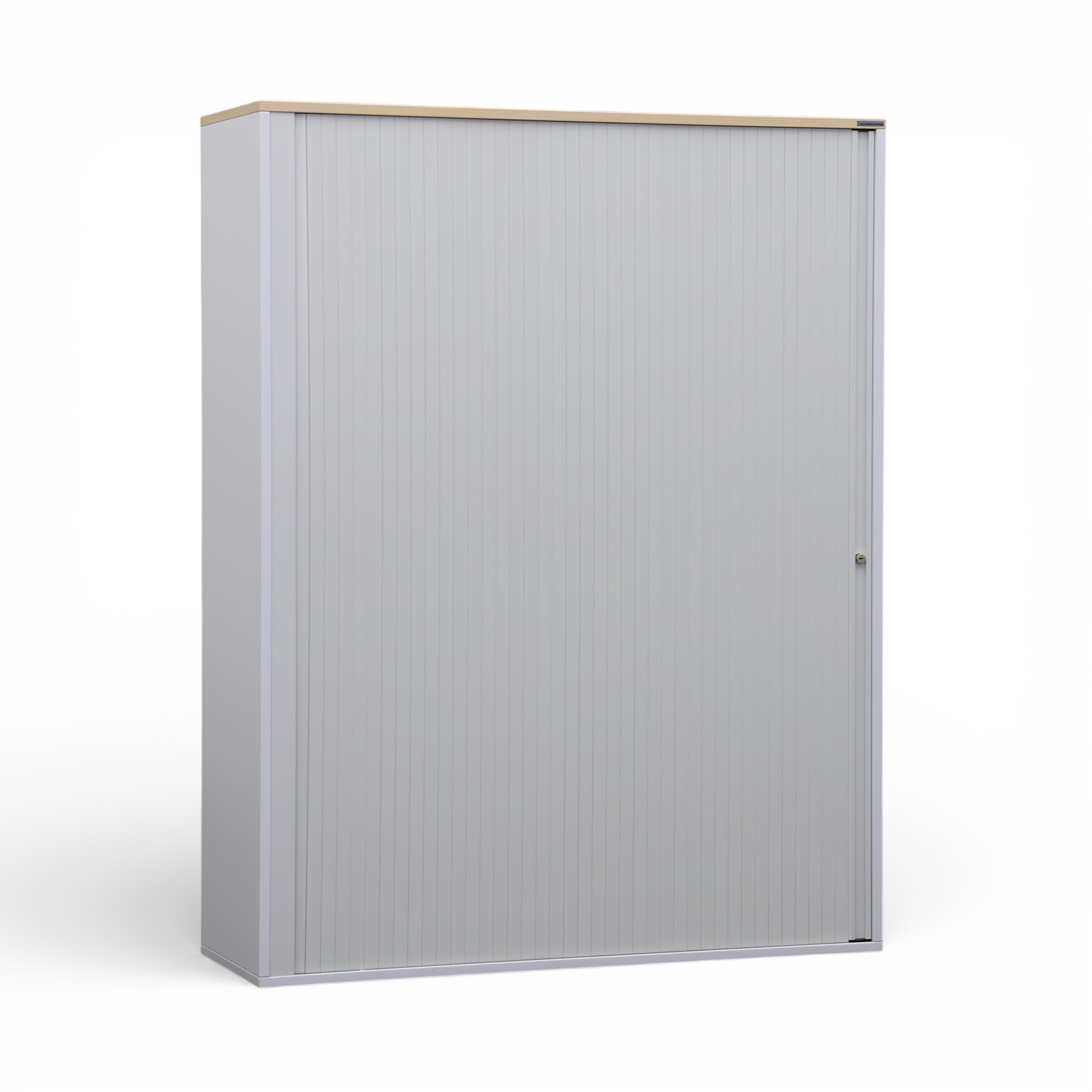 Image of Rollladenschrank Tradingzone GO Swiss 120.0 x 40.0 cm, 4 Ordner hoch, Weissgrau/Ahorn, Neu - Optimale Raumnutzung