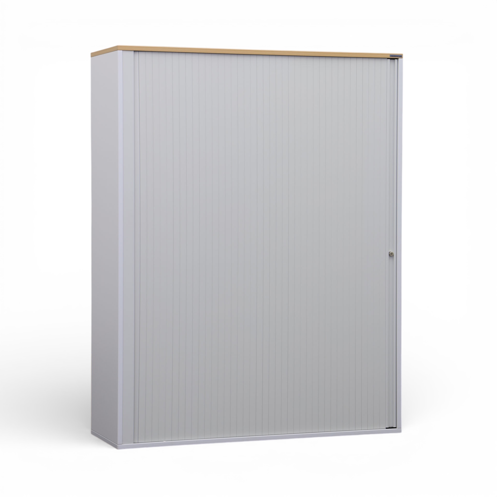 Image of Rollladenschrank Tradingzone GO Swiss 120.0 x 40.0 cm, 4 Ordner hoch, Weissgrau/Buche, Neu - Optimale Raumnutzung