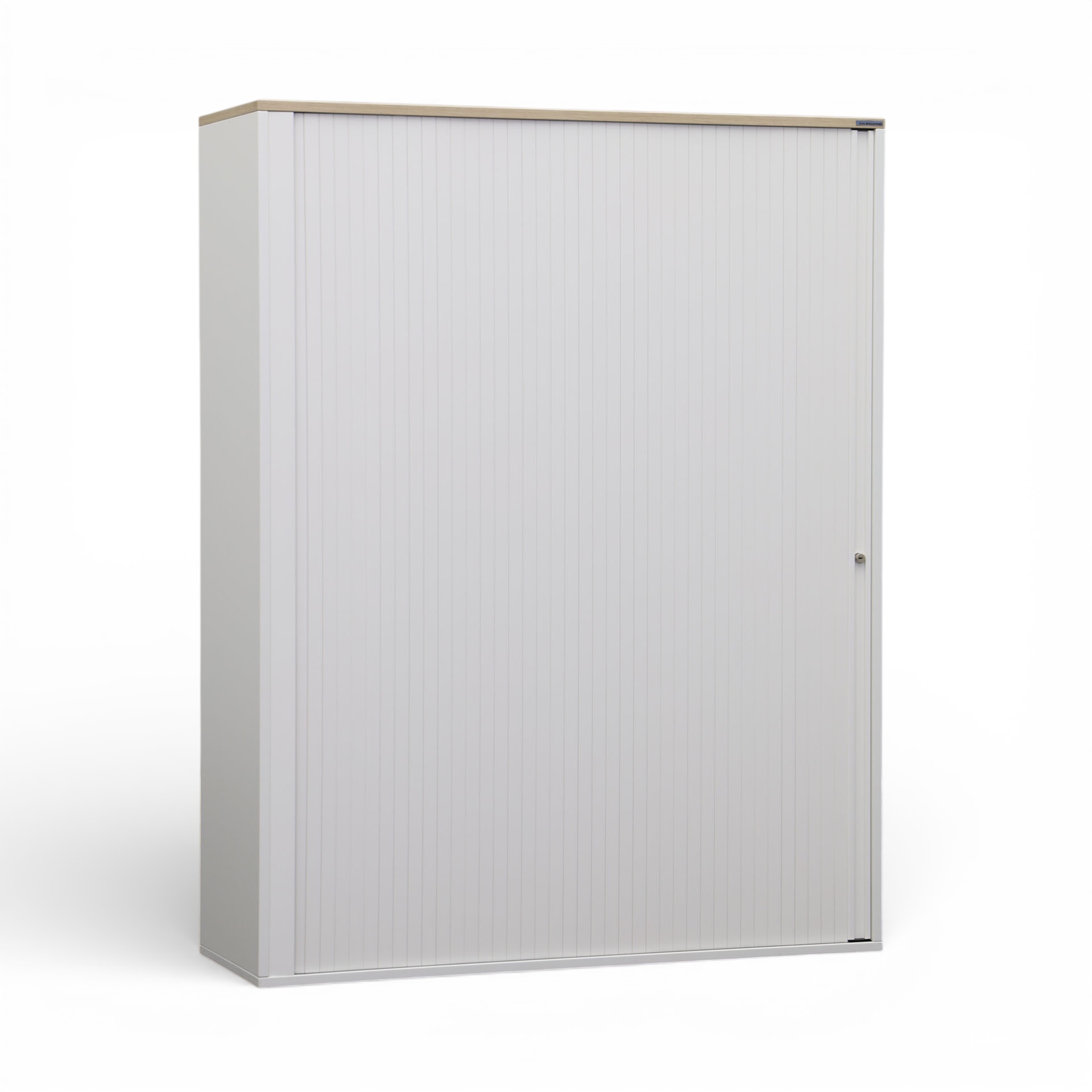 Image of Rollladenschrank Tradingzone GO Swiss 120.0 x 40.0 cm, 4 Ordner hoch, Weiss/Eiche, Neu - Optimale Raumnutzung
