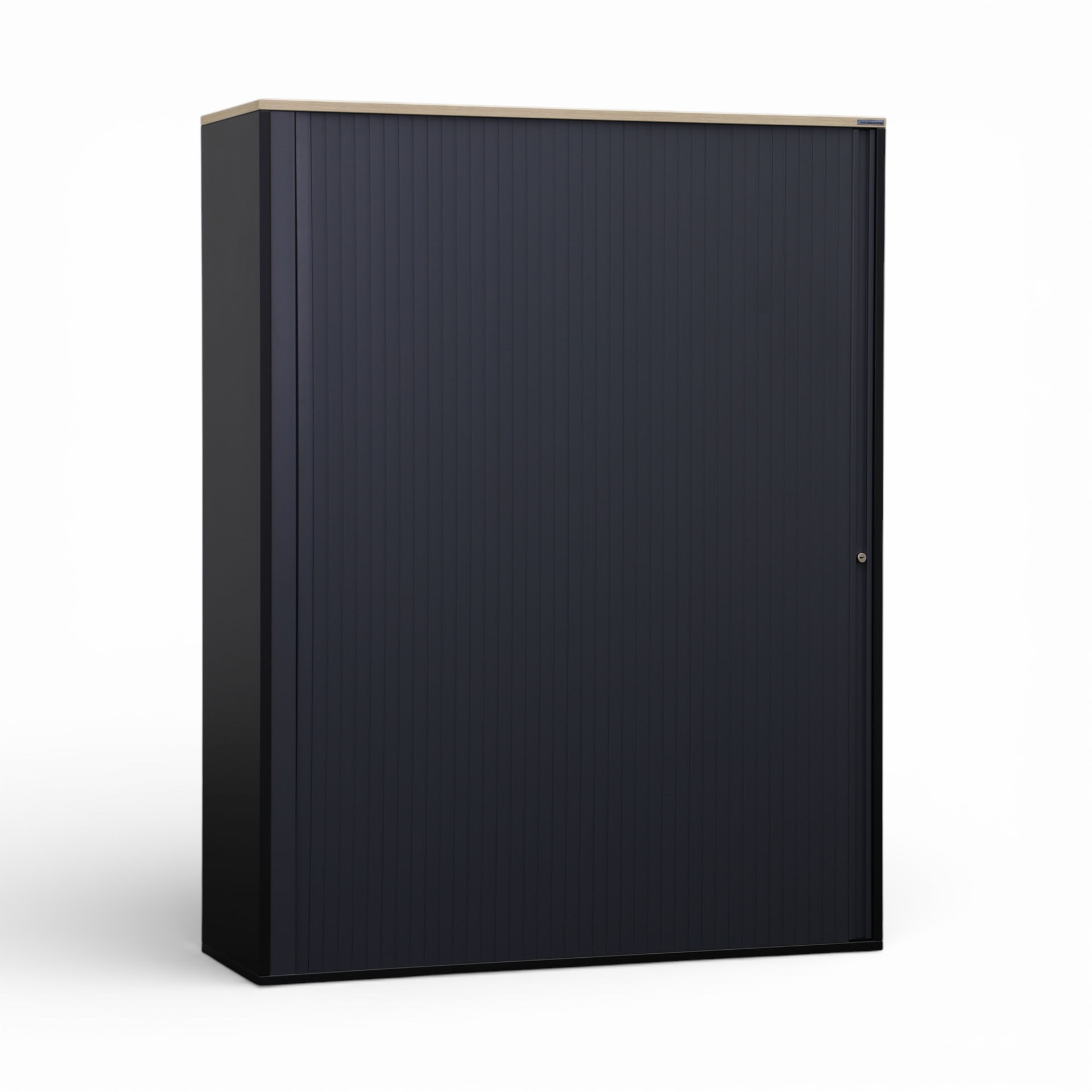 Image of Rollladenschrank Tradingzone GO Swiss 120.0 x 40.0 cm, 4 Ordner hoch, Schwarz/Eiche, Neu - Optimale Raumnutzung