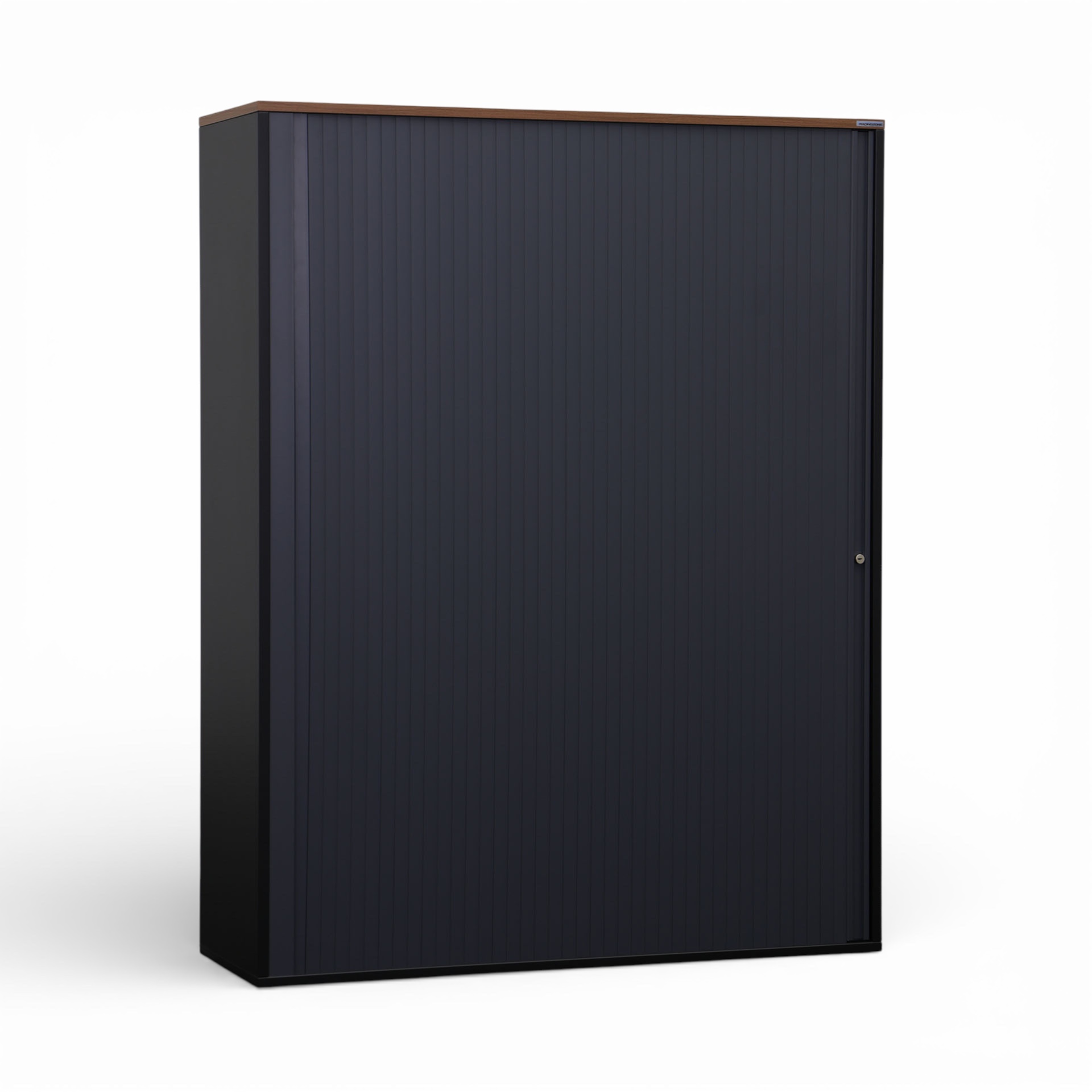 Rollladenschrank Tradingzone GO Swiss 120.0 x 40.0 cm, 4 Ordner hoch, Schwarz/Nussbaum, Neu - Optimale Raumnutzung