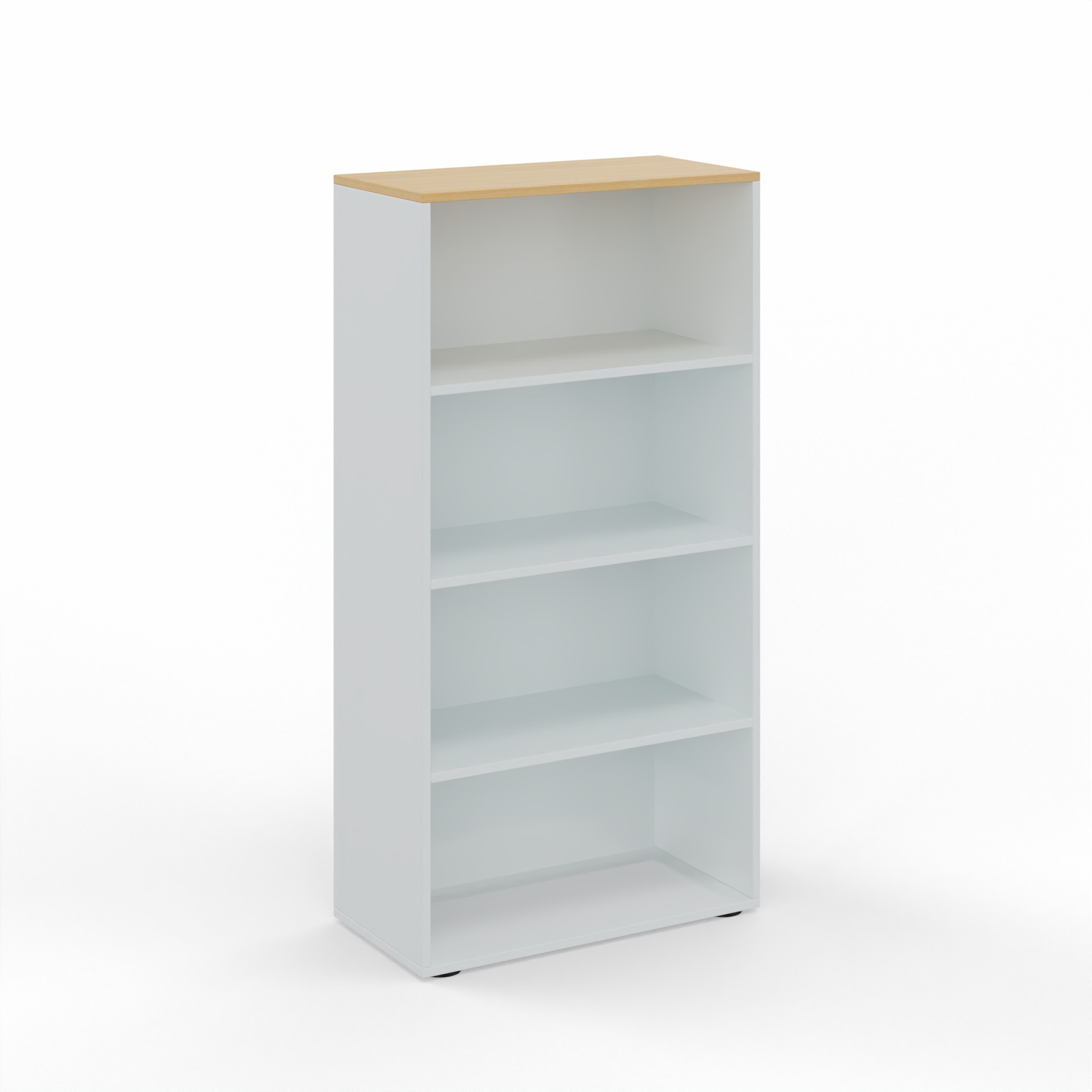 Étagère Tradingzone GO Swiss 80.0 x 40.0 cm, Gris blanc/Chêne, 4 Dossier haut, Nouveau - Optimal pour le bureau et l