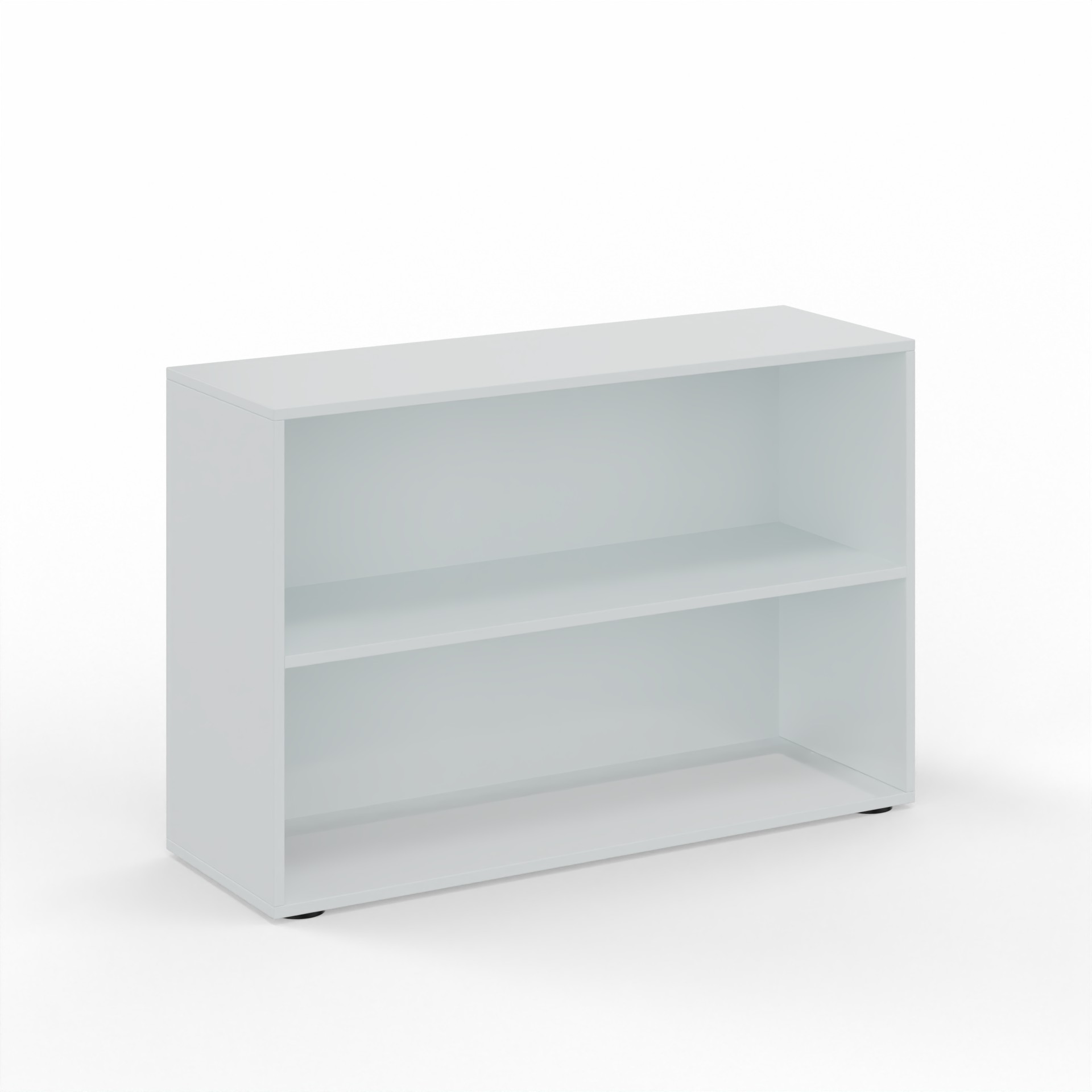 Regal Tradingzone GO Swiss 120.0 x 40.0 cm, Weissgrau/Weissgrau, 2 Ordner hoch, Neu - Optimal für Büro und Organisation