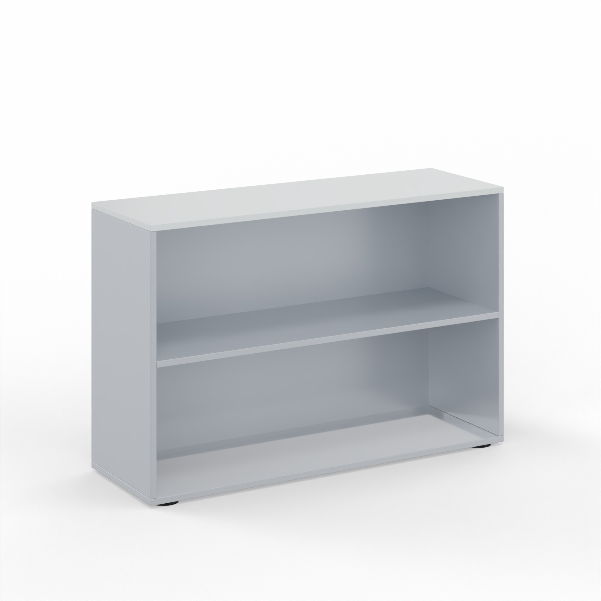 Regal Tradingzone GO Swiss 120.0 x 40.0 cm, Silbergrau/Weissgrau, 2 Ordner hoch, Neu - Optimal für Büro und Organisation