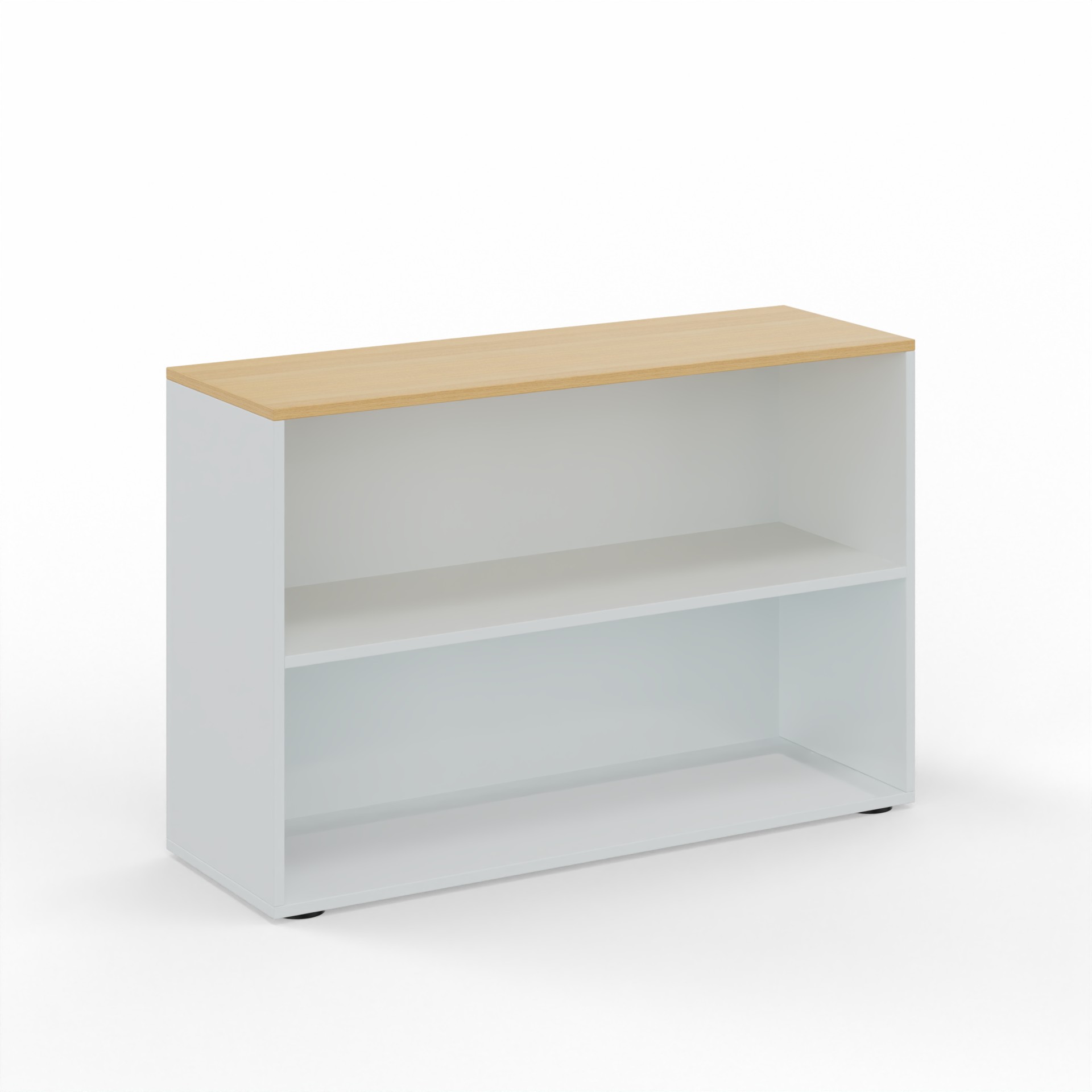 Étagère Tradingzone GO Swiss 120.0 x 40.0 cm, Gris blanc/Chêne, 2 Dossier haut, Nouveau - Optimal pour le bureau et l