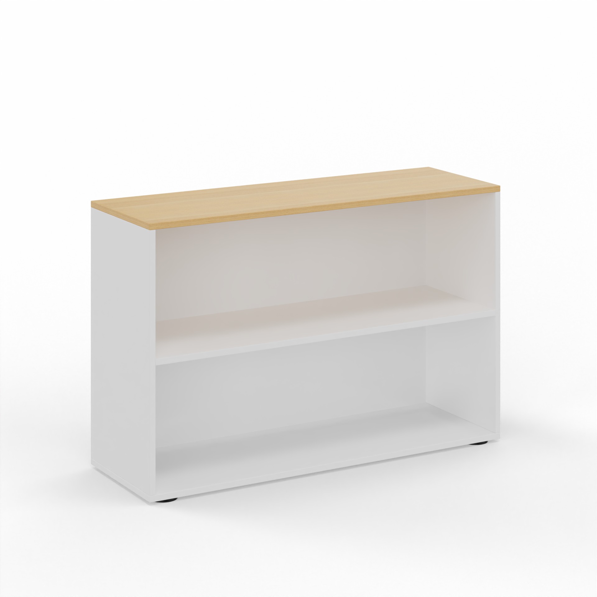 Étagère Tradingzone GO Swiss 120.0 x 40.0 cm, Blanc/Chêne, 2 Dossier haut, Nouveau - Optimal pour le bureau et l