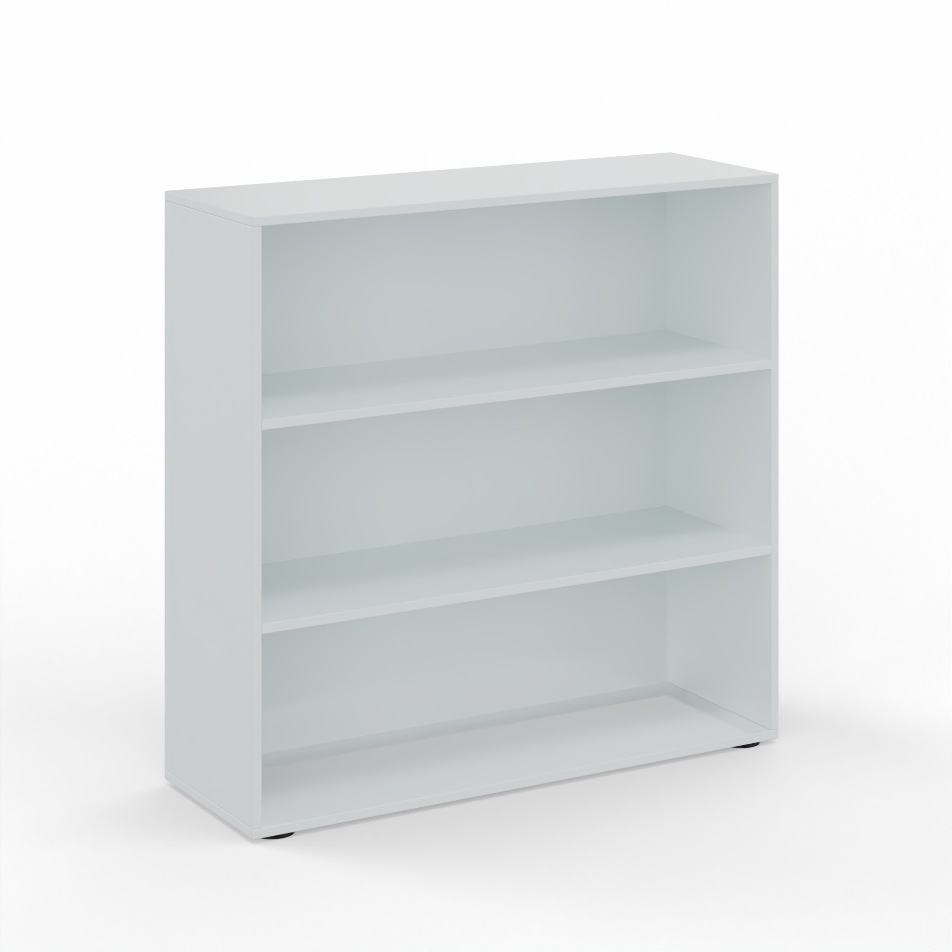 Étagère Tradingzone GO Swiss 120.0 x 40.0 cm, Gris blanc/Gris blanc, 3 Dossier haut, Nouveau - Optimal pour le bureau et l