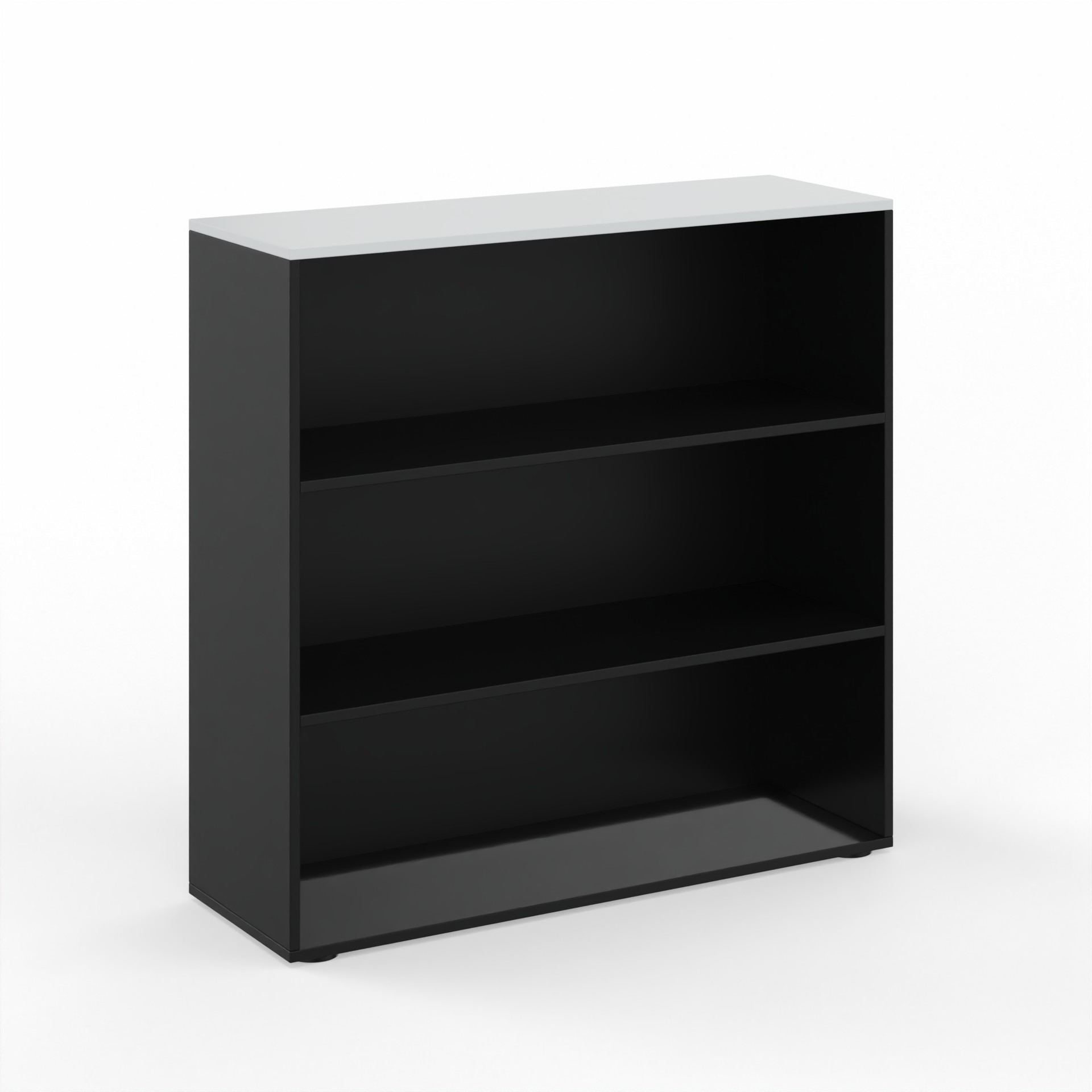 Étagère Tradingzone GO Swiss 120.0 x 40.0 cm, Noir/Gris blanc, 3 Dossier haut, Nouveau - Optimal pour le bureau et l
