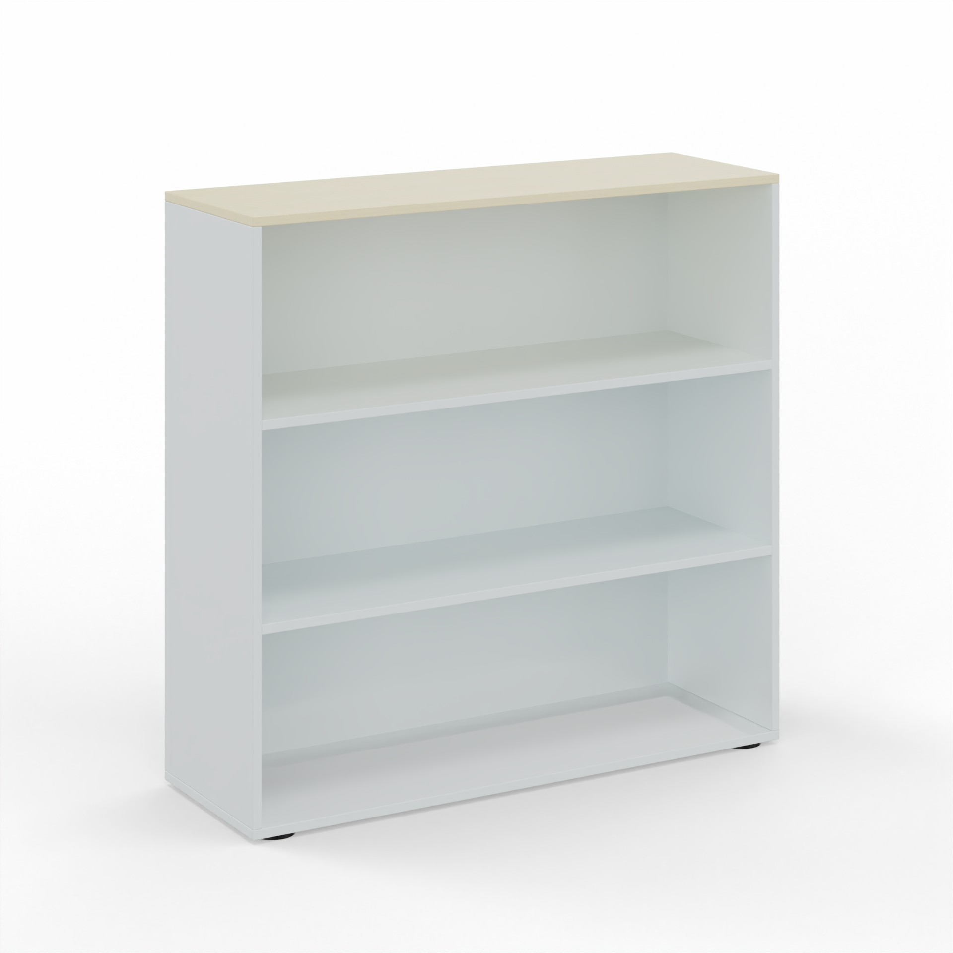 Regal Tradingzone GO Swiss 120.0 x 40.0 cm, Weissgrau/Ahorn, 3 Ordner hoch, Neu - Optimal für Büro und Organisation