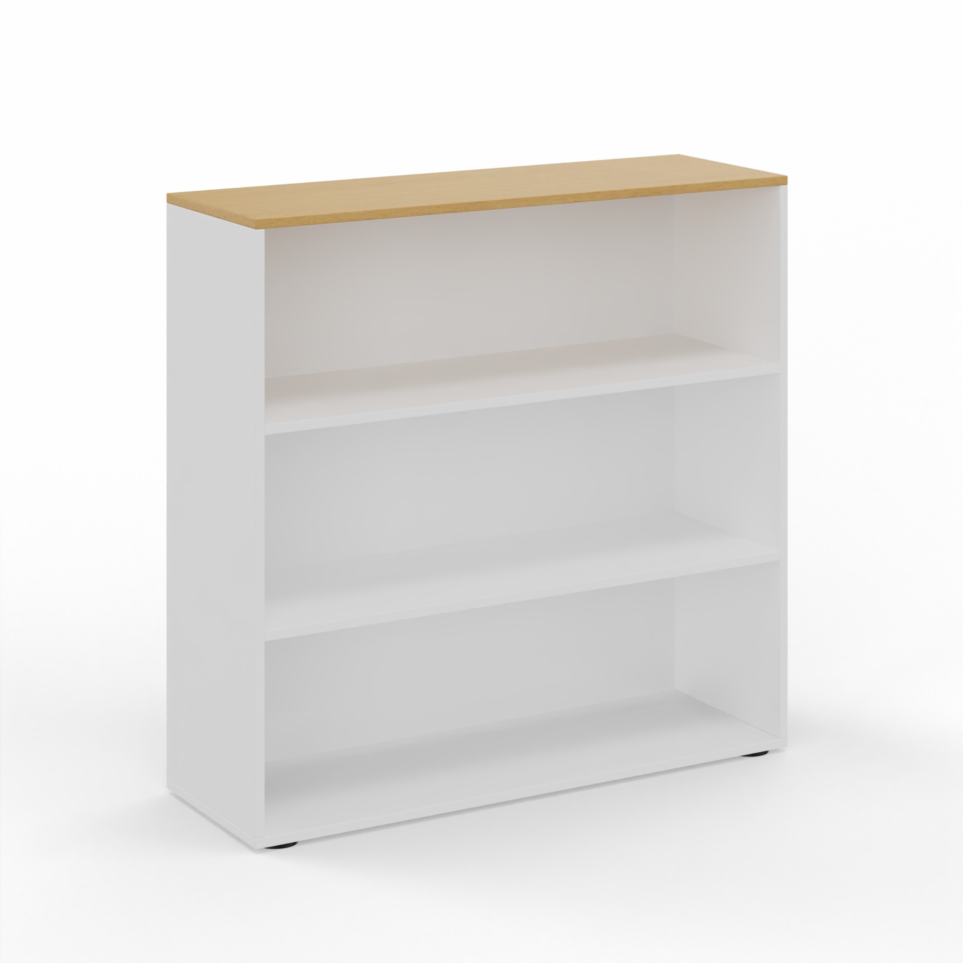 Étagère Tradingzone GO Swiss 120.0 x 40.0 cm, Blanc/Hêtre, 3 Dossier haut, Nouveau - Optimal pour le bureau et l