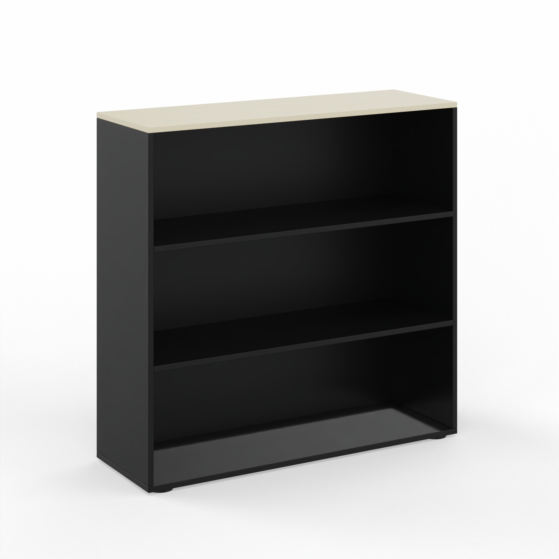 Étagère Tradingzone GO Swiss 120.0 x 40.0 cm, Noir/Érable, 3 Dossier haut, Nouveau - Optimal pour le bureau et l