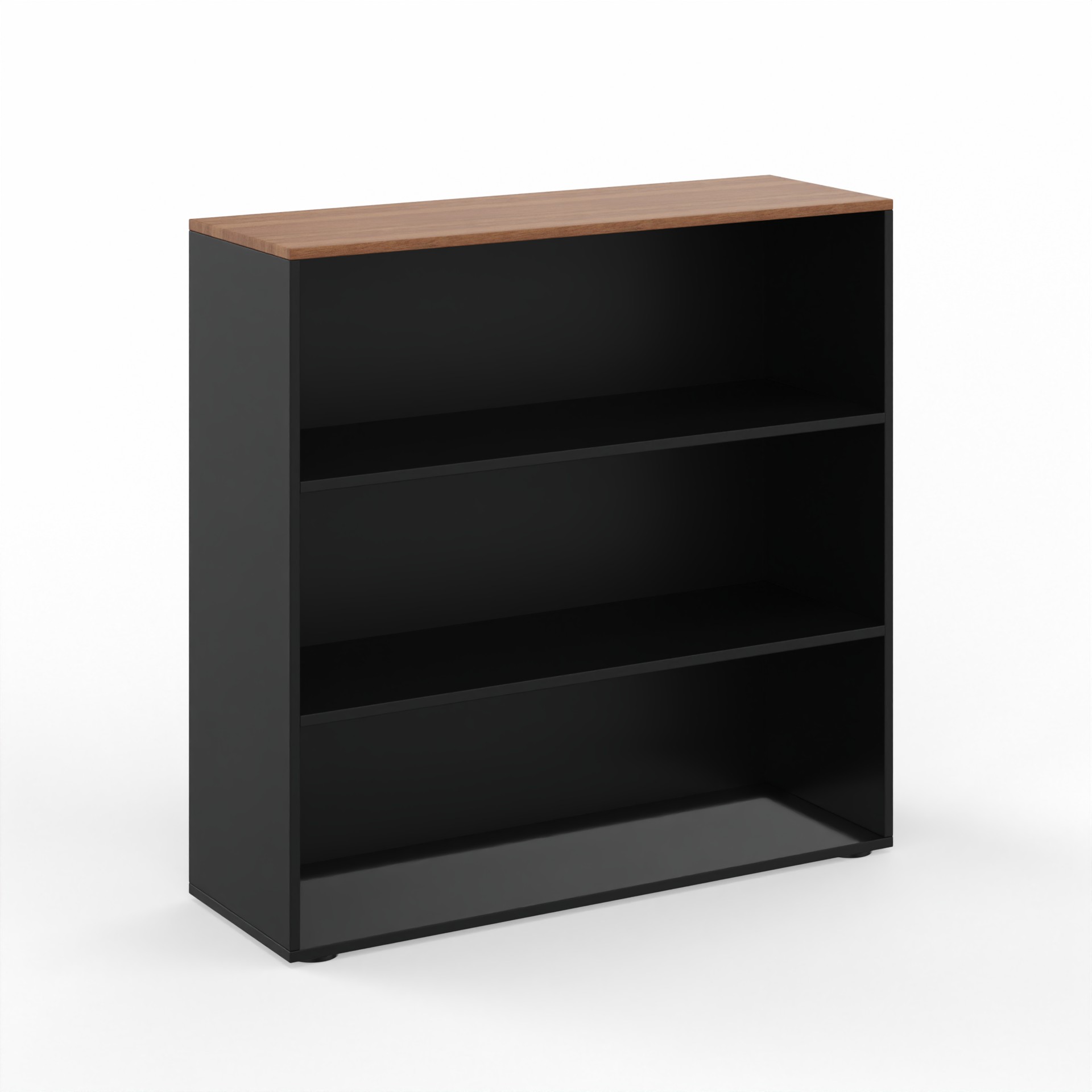 Regal Tradingzone GO Swiss 120.0 x 40.0 cm, Schwarz/Nussbaum, 3 Ordner hoch, Neu - Optimal für Büro und Organisation