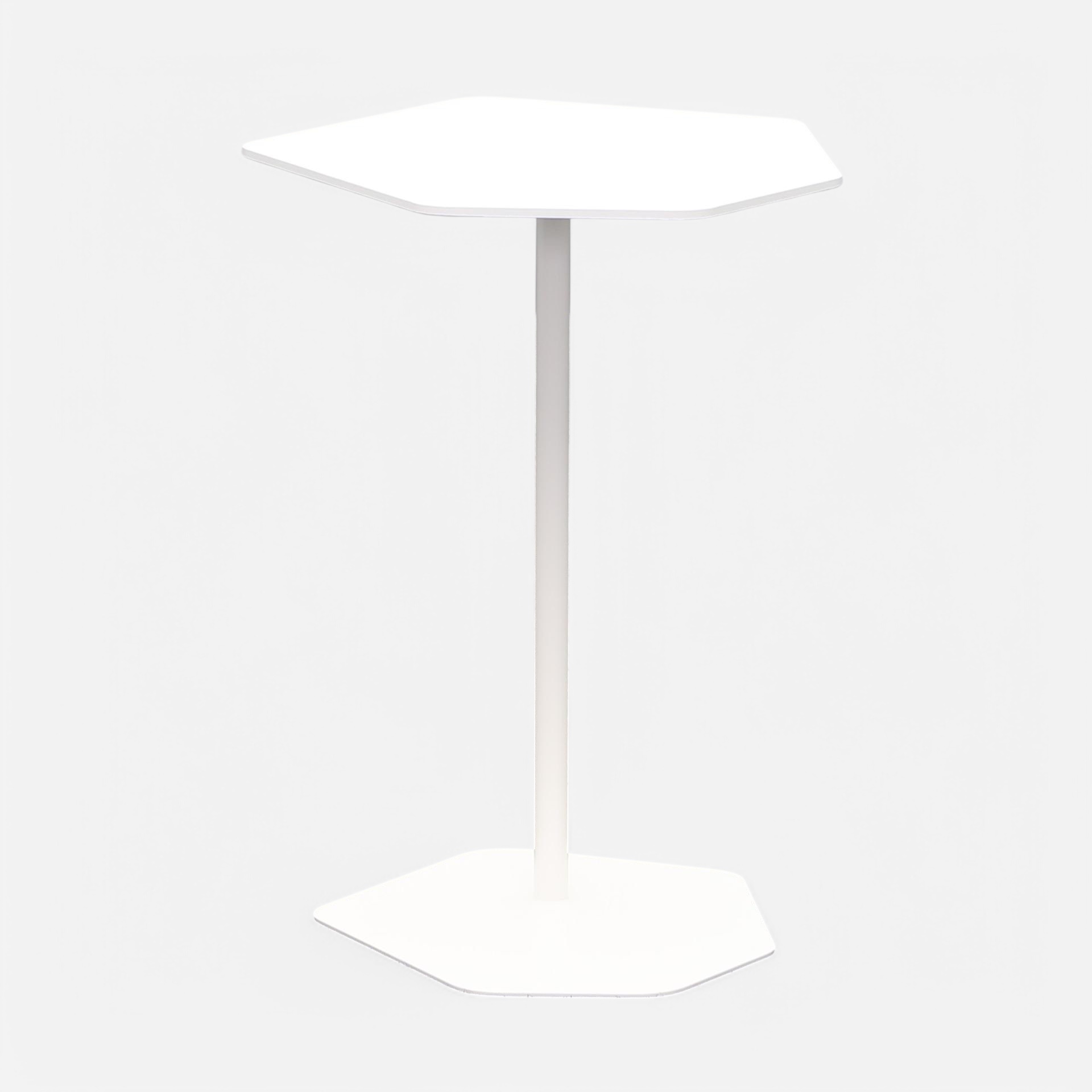 Image of Lounge Beistelltisch Mdd Bazalto 50.5x65.1 cm, Weiss/Weiss, Freiform, Sehr gut Tisch - Optimal für moderne Büroeinrichtung